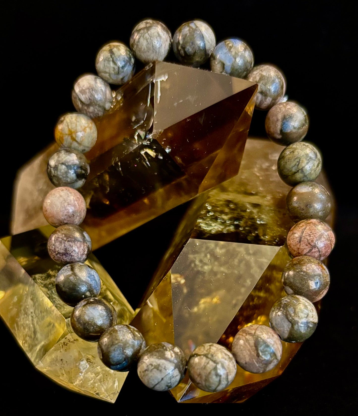 Pulsera de Piedra Natural Que Sera Sera | Cuentas de 8 mm para Muñecas Pequeñas a Medianas