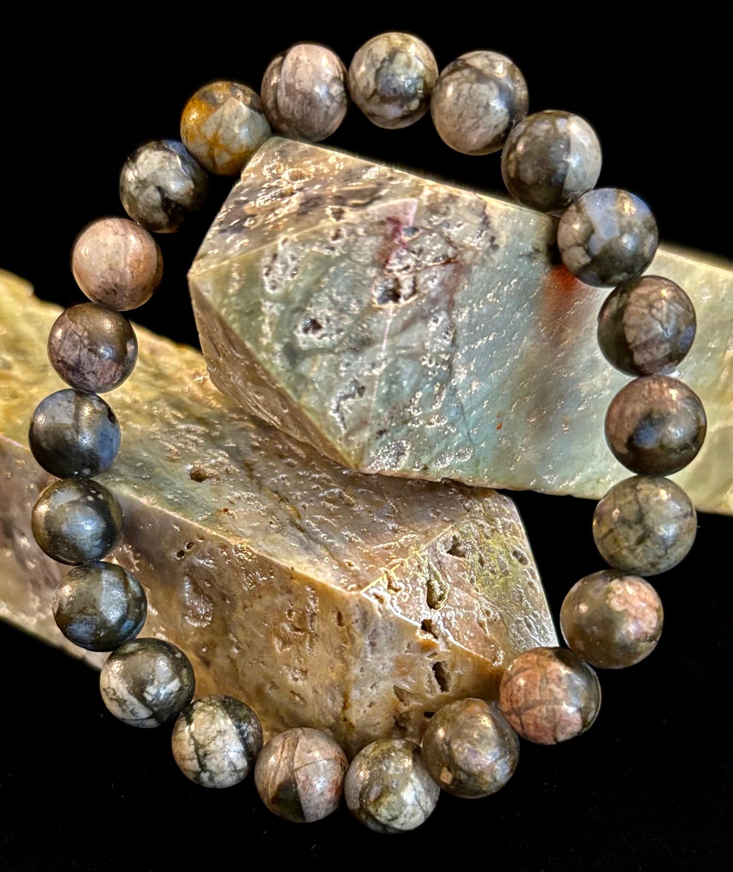 Pulsera de Piedra Natural Que Sera Sera | Cuentas de 8 mm para Muñecas Pequeñas a Medianas