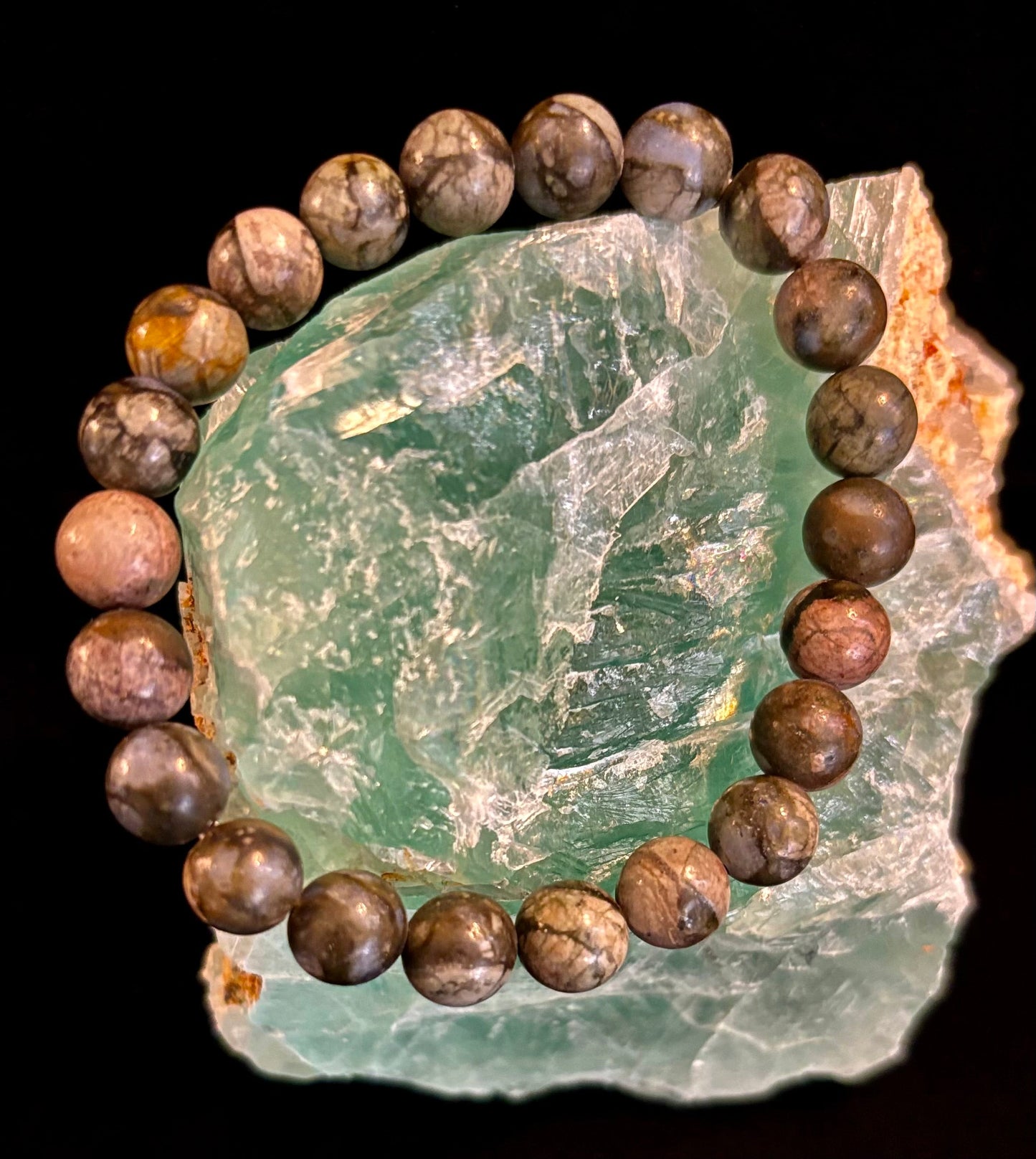 Pulsera de Piedra Natural Que Sera Sera | Cuentas de 8 mm para Muñecas Pequeñas a Medianas