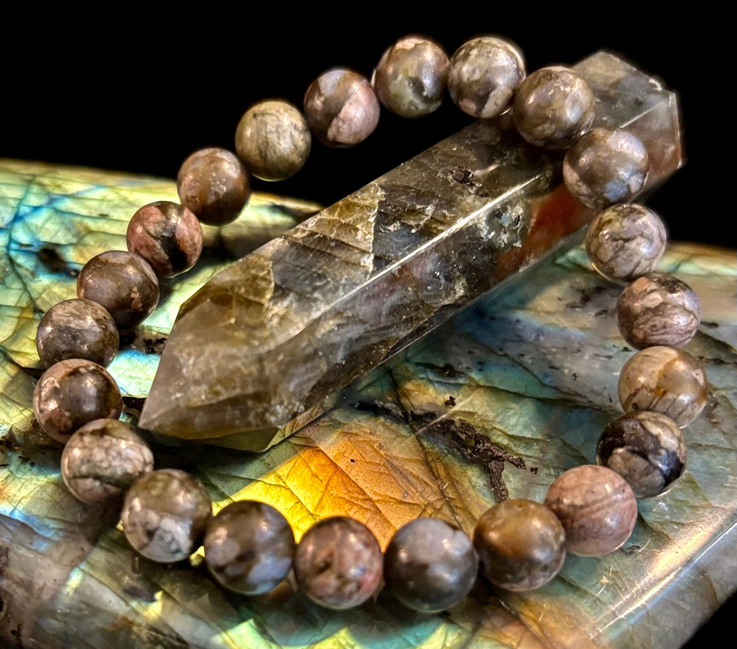 Pulsera de Piedra Natural Que Sera Sera | Cuentas de 8 mm para Muñecas Pequeñas a Medianas