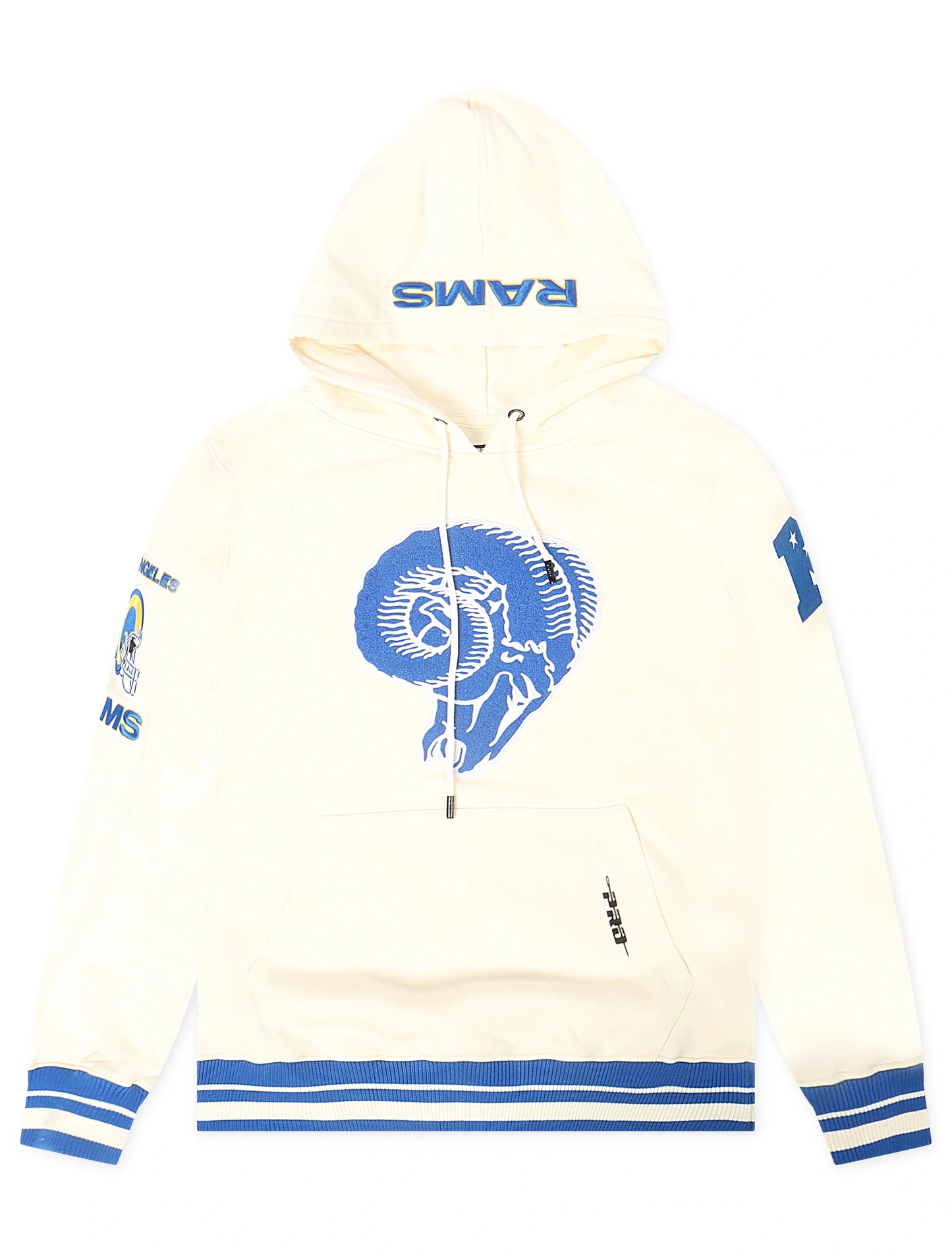 Sudadera con Capucha Pro Standard LA Rams Retro - Eggshell