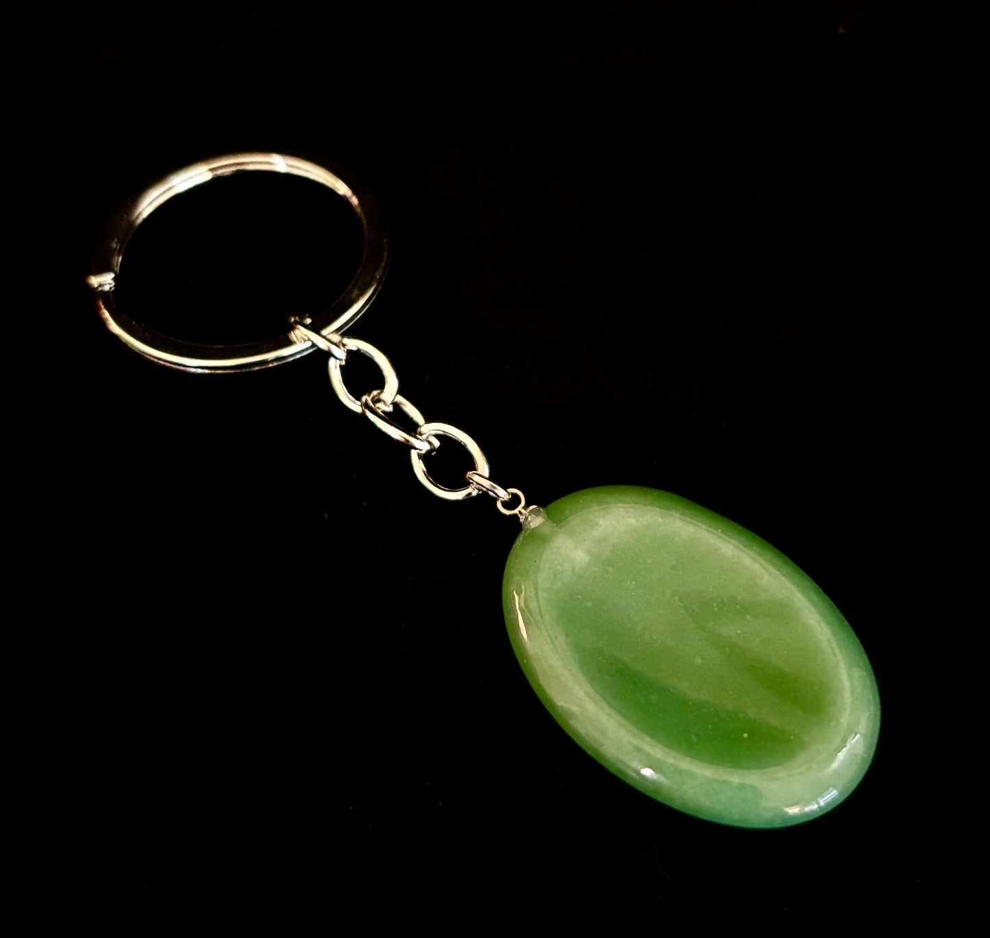 Llavero de piedra de preocupación de cristal natural – Amatista, cuarzo transparente, obsidiana, ojo de tigre, aventurina verde y cuarzo rosa (3,17 cm)