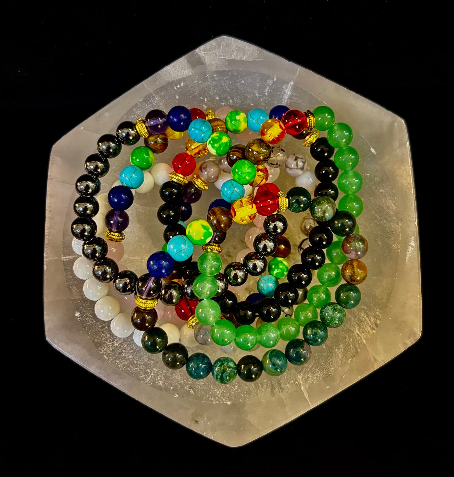 🌈 7 Pulseras de Chakras para 7 Días – Set Energético Semanal Completo (Caja de Regalo)