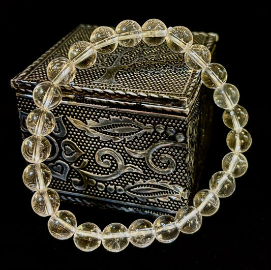 Clear Quartz Clarity Bracelet – 8mm Natural Crystal (Medium Wrists)