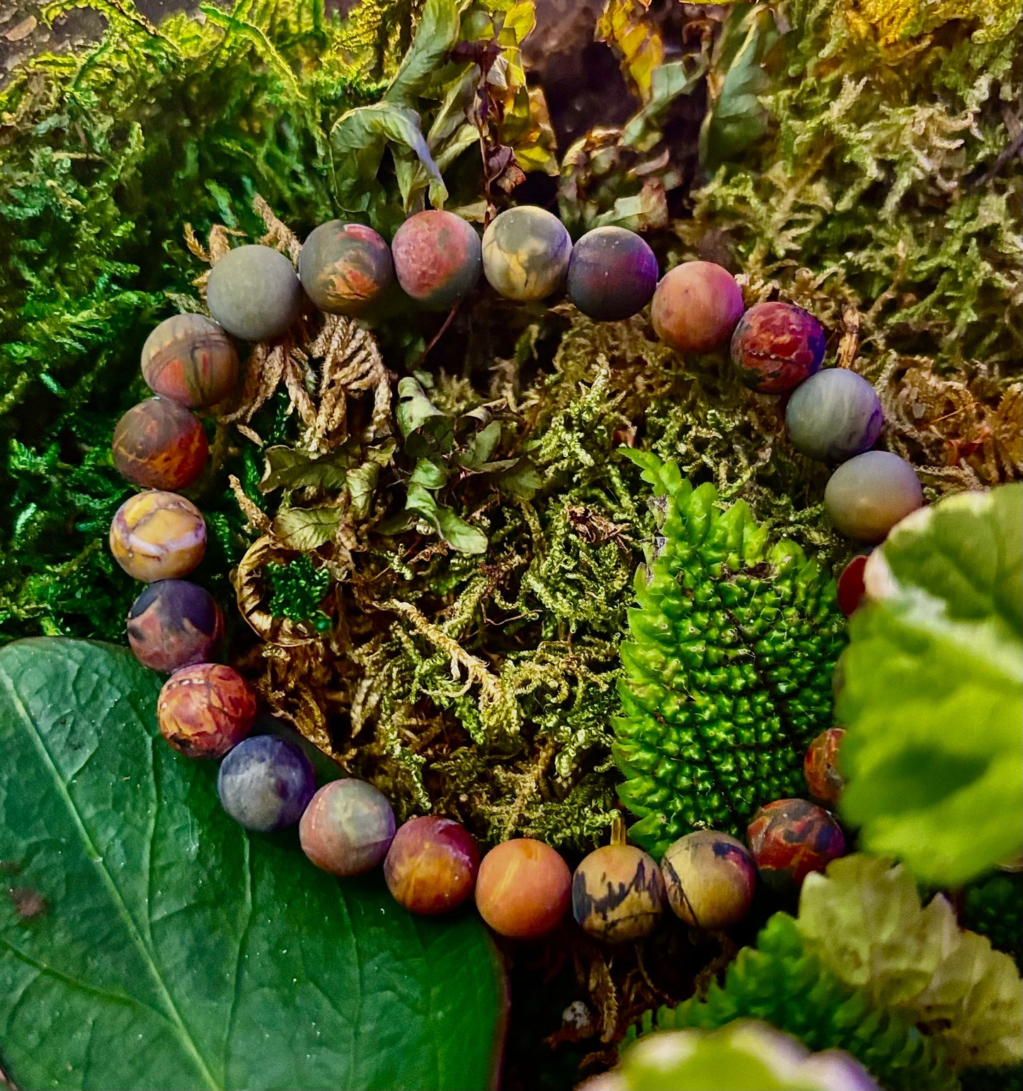 Pulsera de Jaspe Picasso (Jaspe Picasso) con Reiki para la Creatividad y la Estabilidad