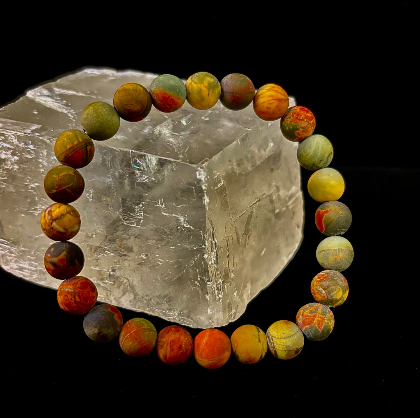 Pulsera de Jaspe Picasso (Jaspe Picasso) con Reiki para la Creatividad y la Estabilidad