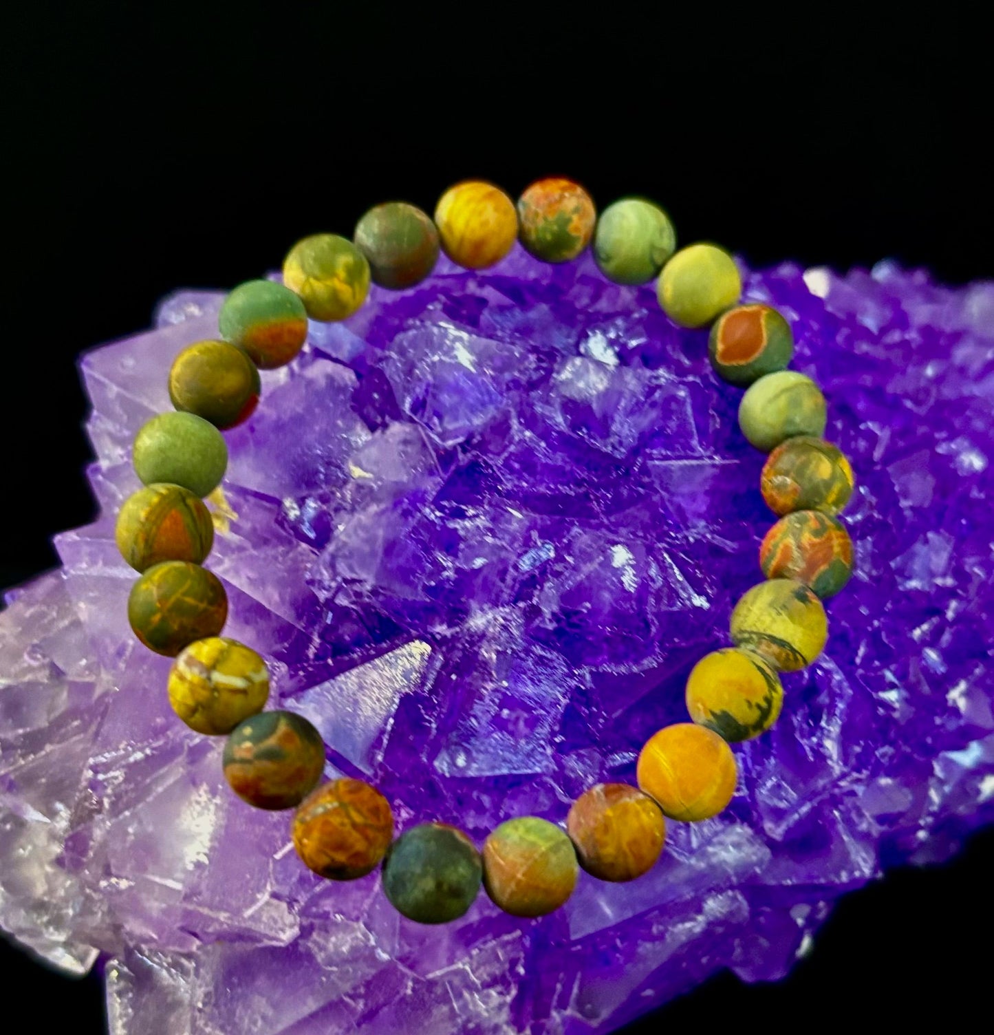 Pulsera de Jaspe Picasso (Jaspe Picasso) con Reiki para la Creatividad y la Estabilidad