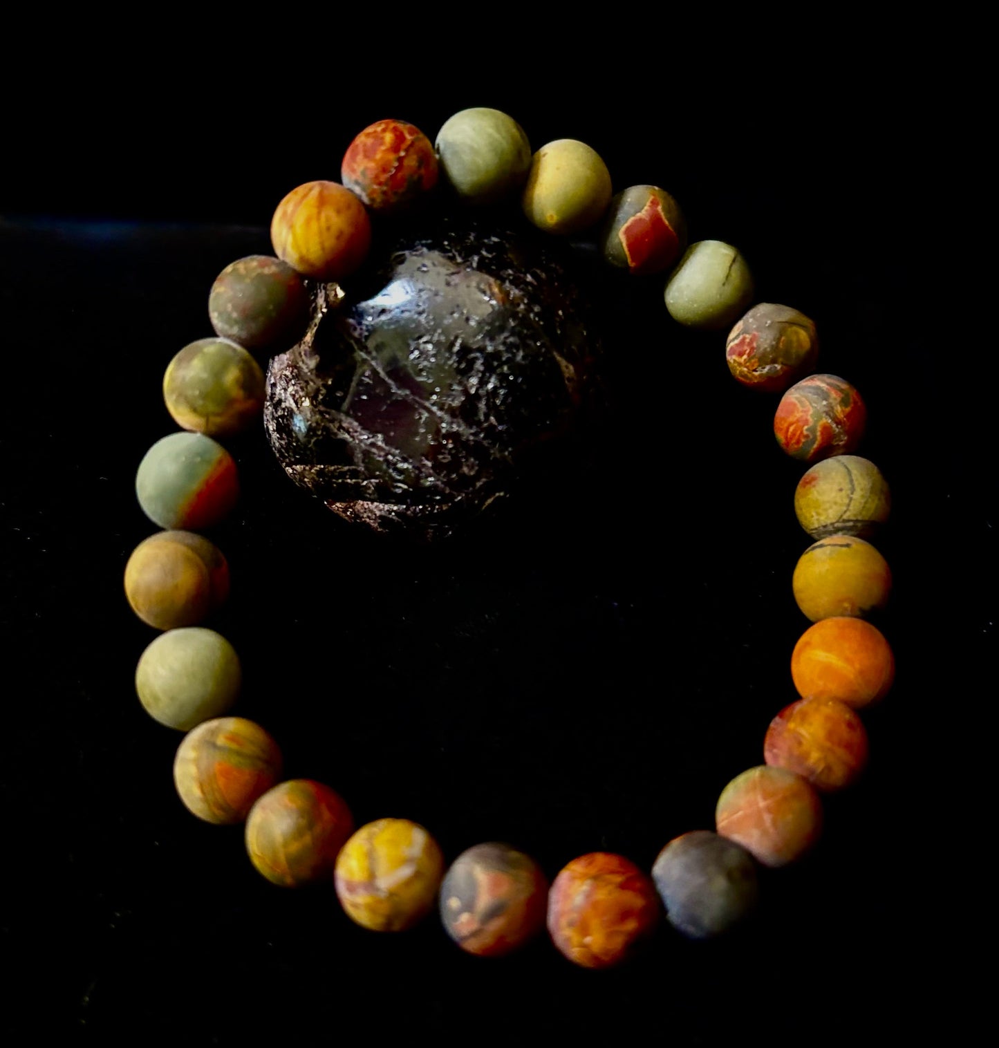 Pulsera de Jaspe Picasso (Jaspe Picasso) con Reiki para la Creatividad y la Estabilidad
