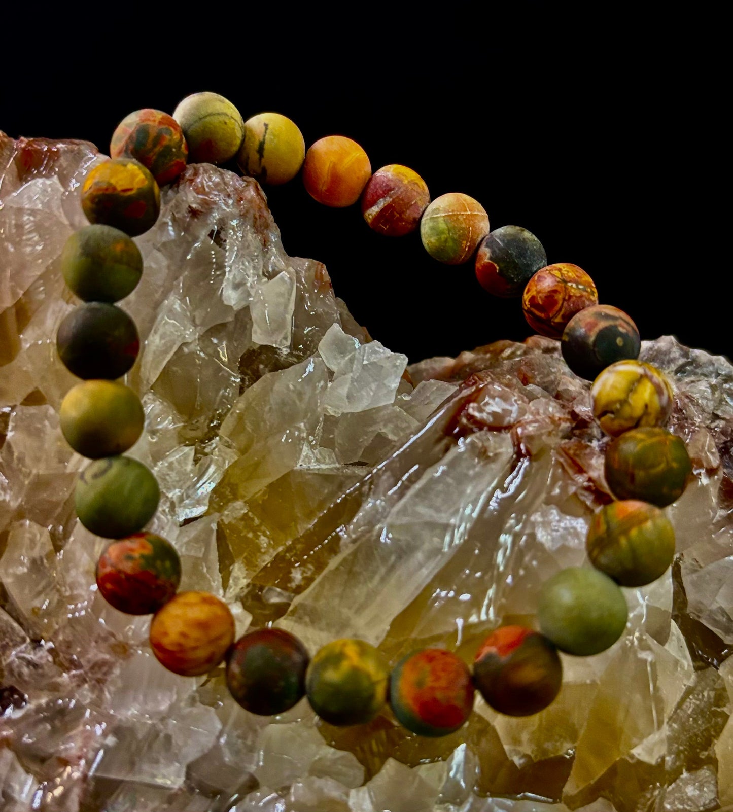 Pulsera de Jaspe Picasso (Jaspe Picasso) con Reiki para la Creatividad y la Estabilidad