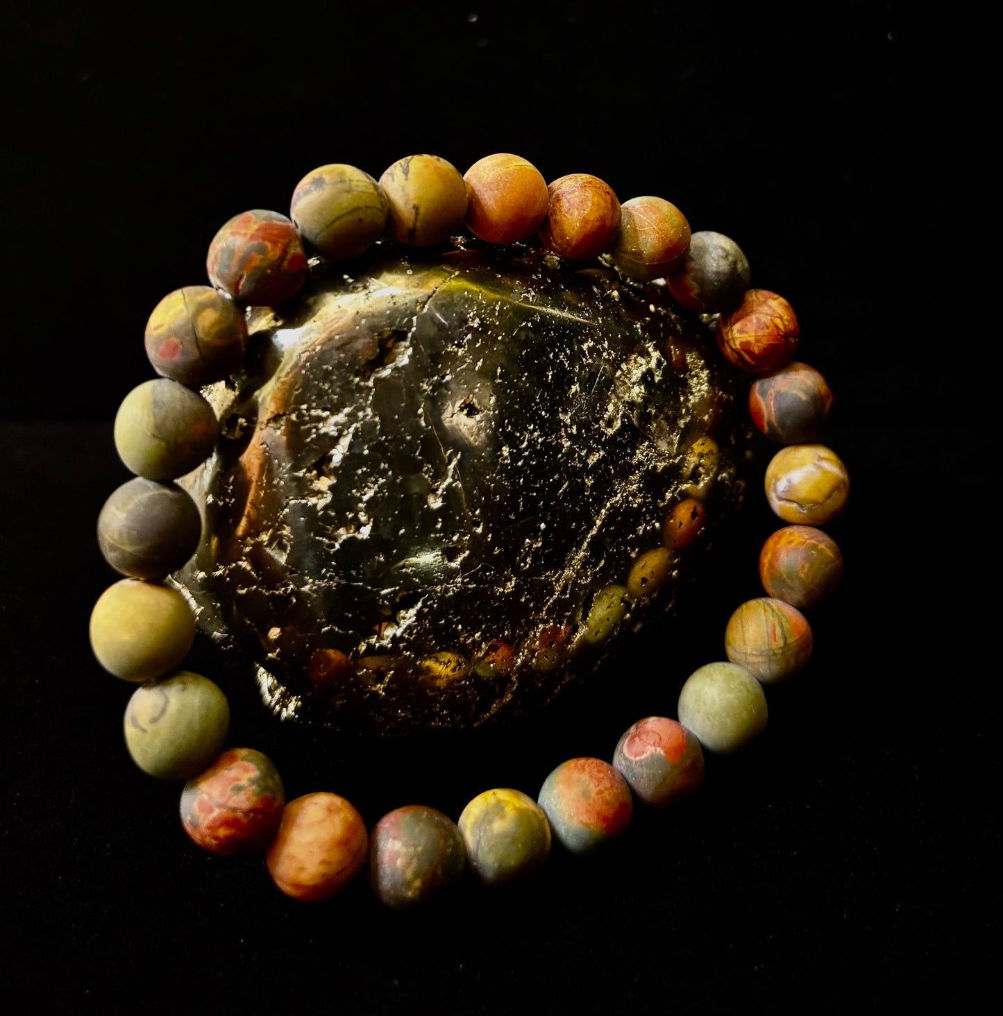 Pulsera de Jaspe Picasso (Jaspe Picasso) con Reiki para la Creatividad y la Estabilidad