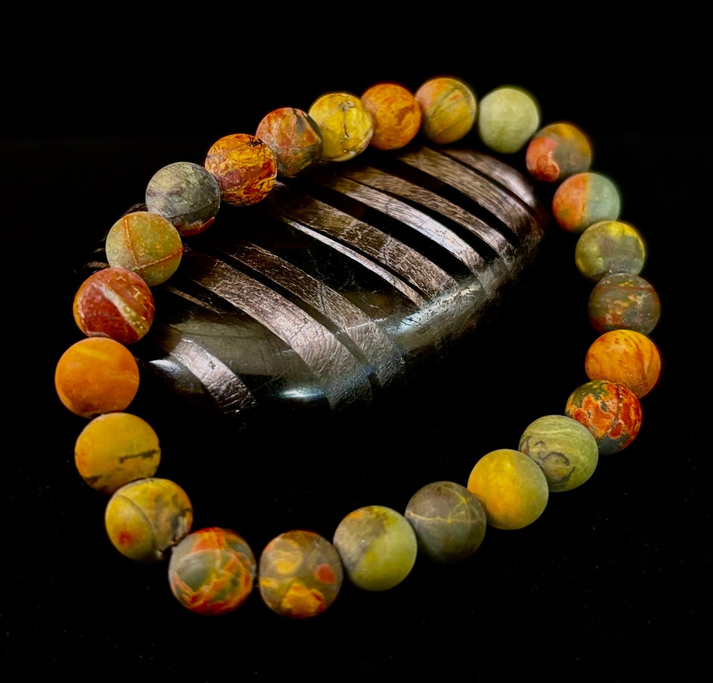 Pulsera de Jaspe Picasso (Jaspe Picasso) con Reiki para la Creatividad y la Estabilidad