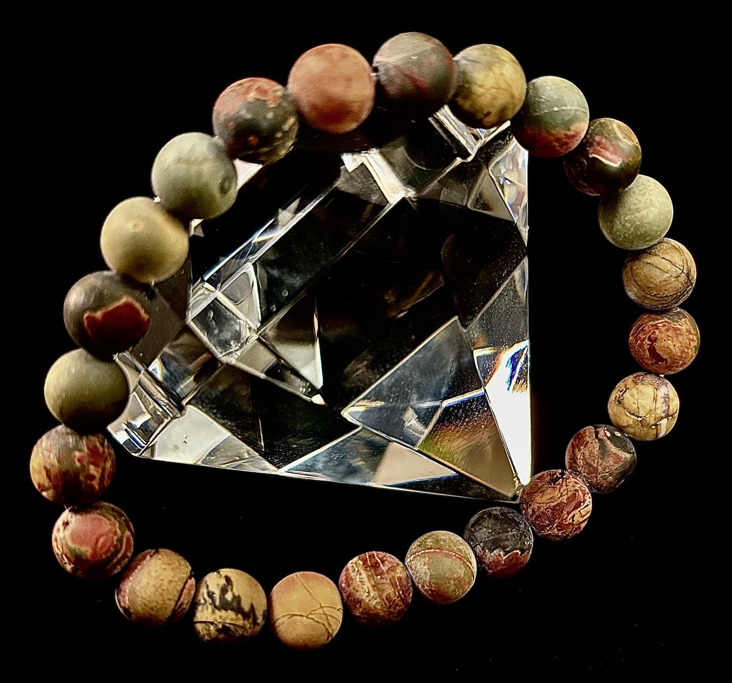 Pulsera de Jaspe Picasso (Jaspe Picasso) con Reiki para la Creatividad y la Estabilidad