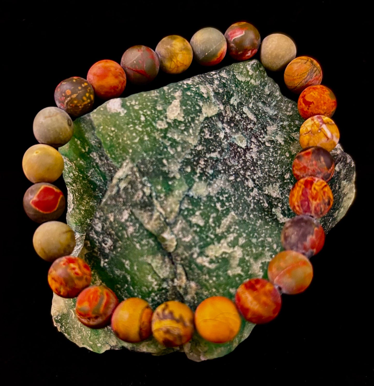 Pulsera de Jaspe Picasso (Jaspe Picasso) con Reiki para la Creatividad y la Estabilidad