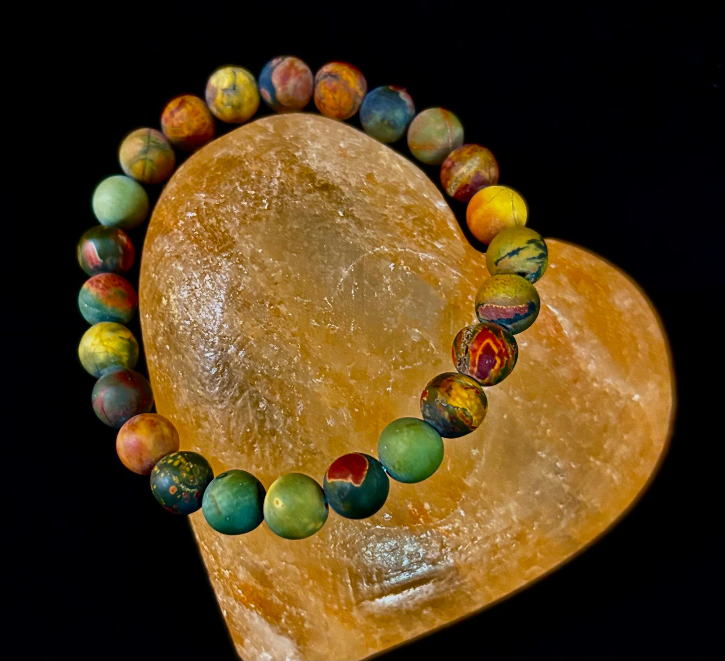 Pulsera de Jaspe Picasso (Jaspe Picasso) con Reiki para la Creatividad y la Estabilidad