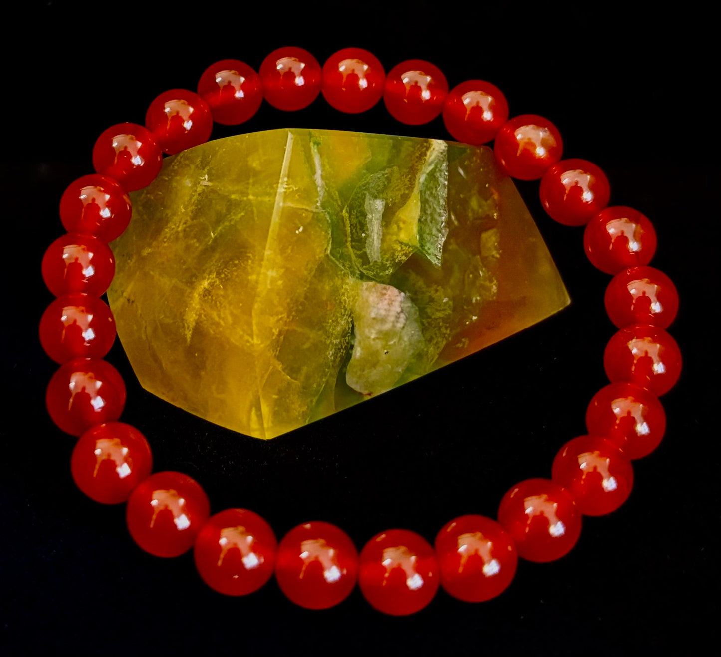 Pulsera de ónix rojo – Conexión a tierra y fuerza, cuentas de piedra natural