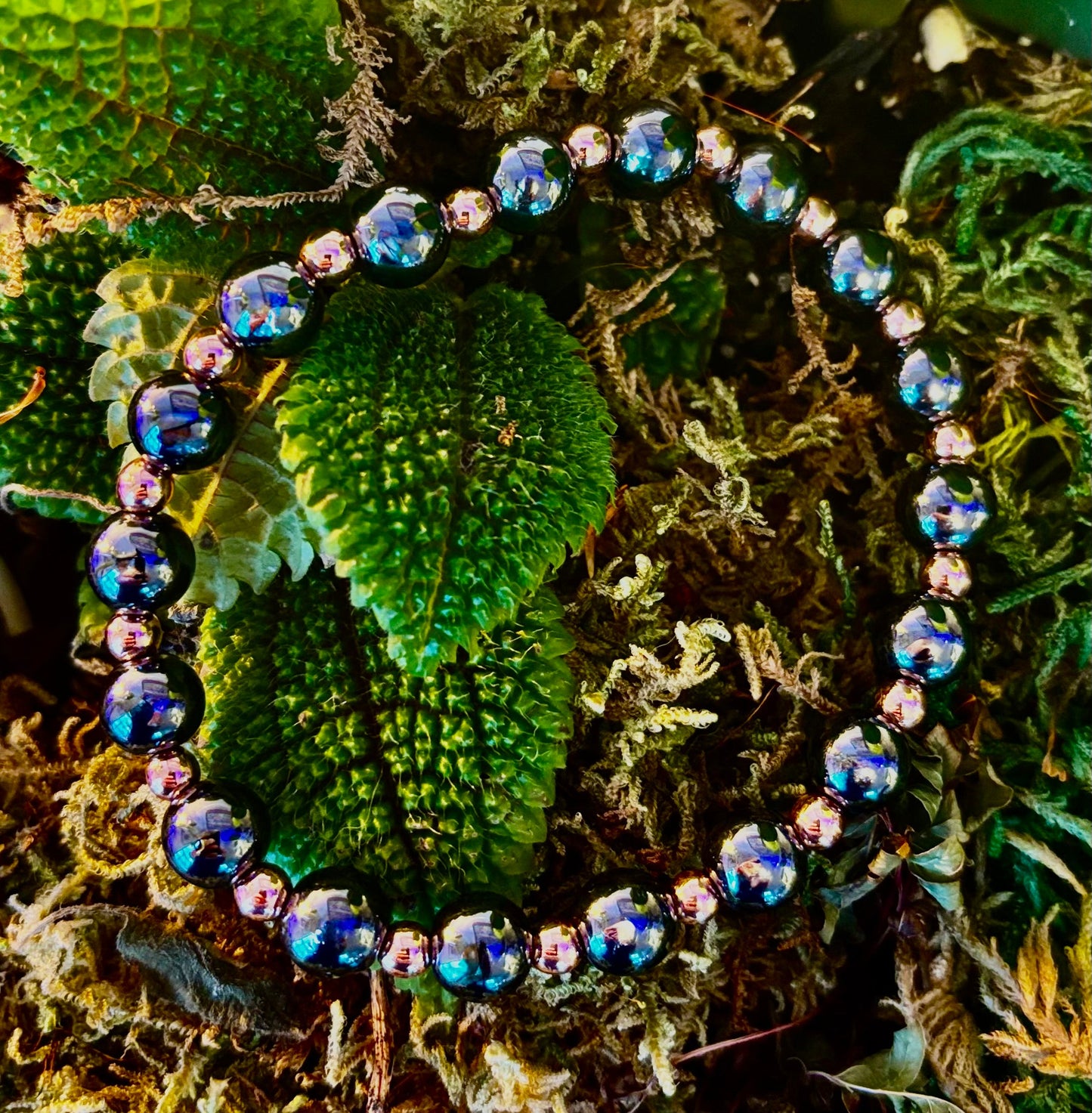 Pulsera de Cobre y Hematita para Hombre – Conexión a Tierra, Fuerza y Equilibrio Energético (Muñecas Grandes)