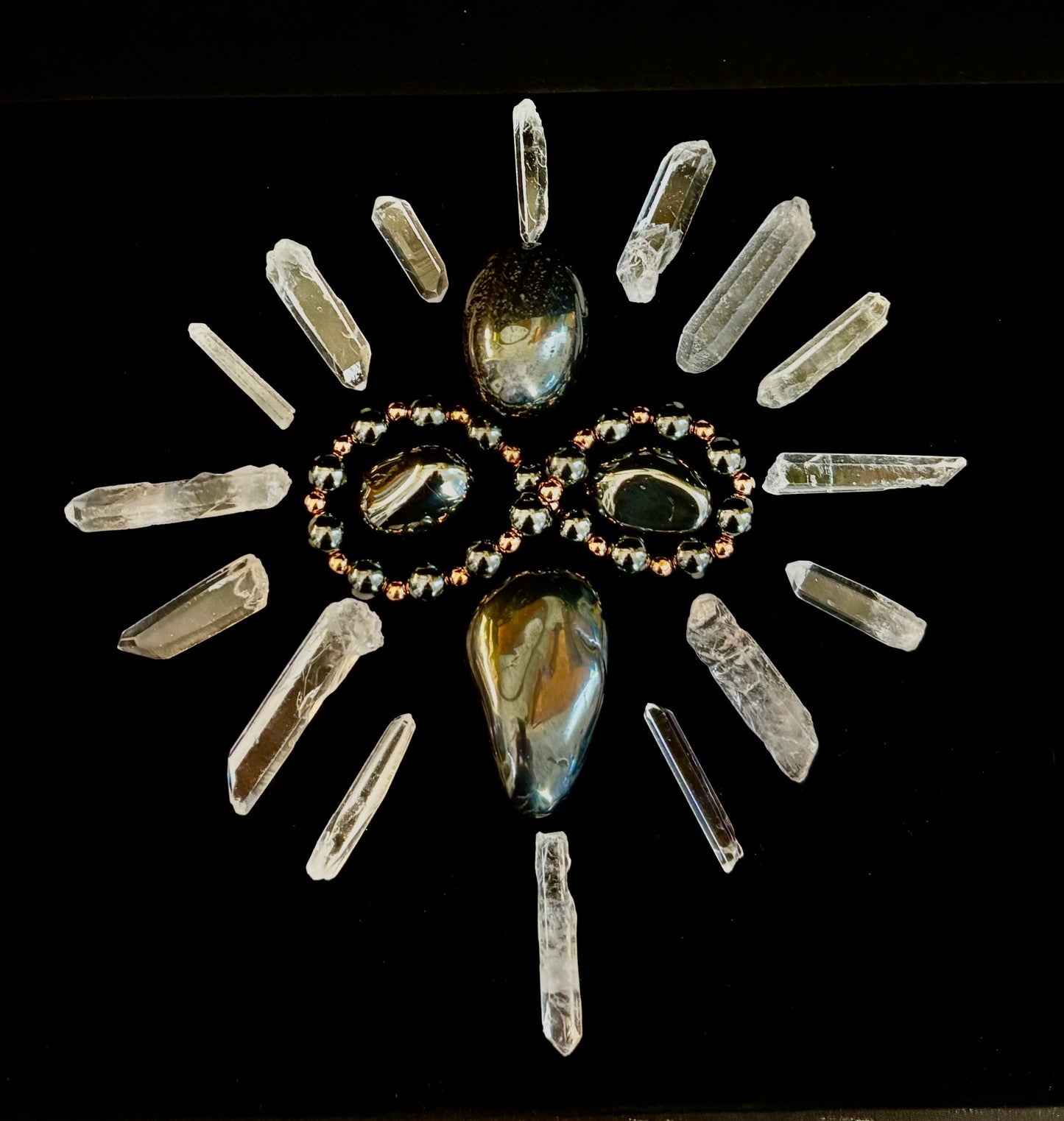 Pulsera de Cobre y Hematita para Hombre – Conexión a Tierra, Fuerza y Equilibrio Energético (Muñecas Grandes)