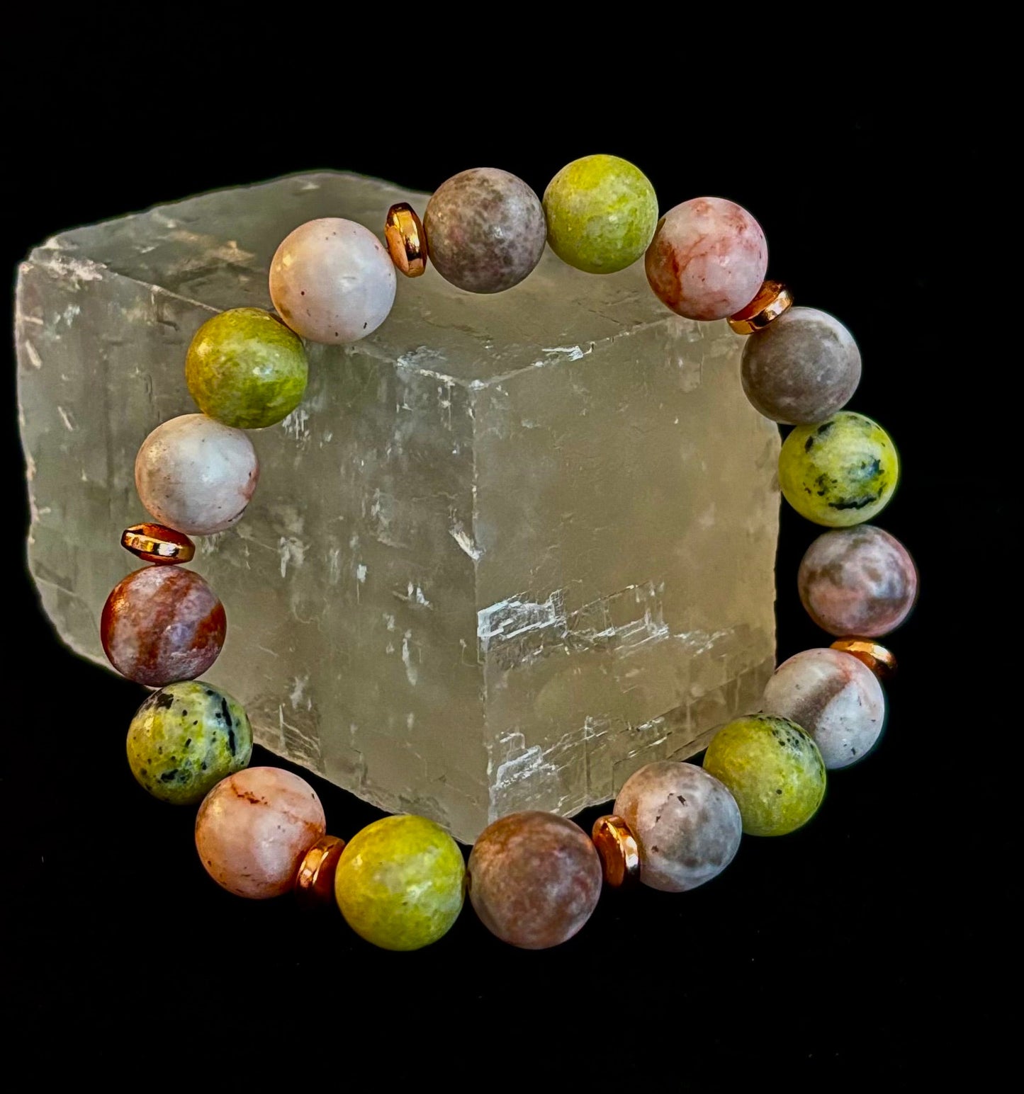 Pulsera de Jaspe Armonía Terrenal con Reiki – Cuentas de 10 mm para Enraizar y Equilibrar (Muñecas Medianas)