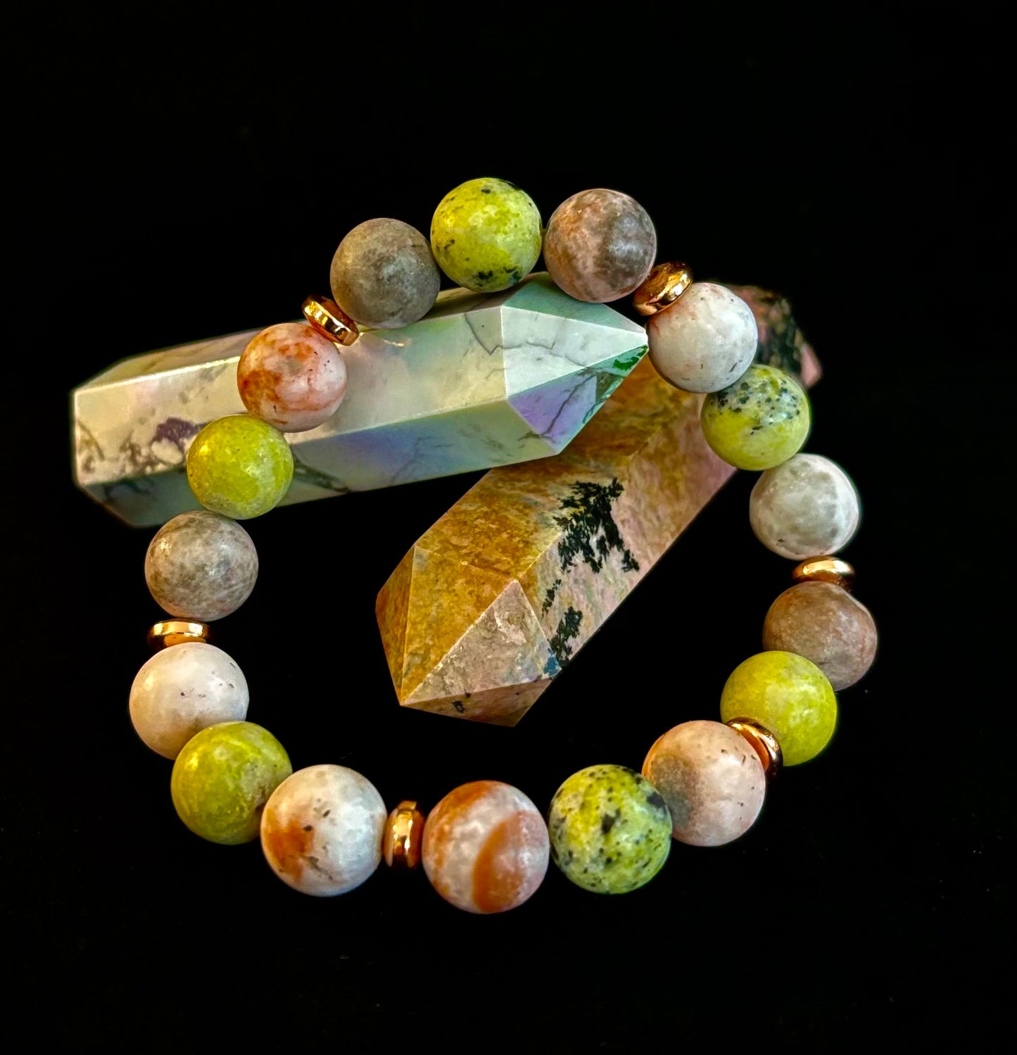 Pulsera de Jaspe Armonía Terrenal con Reiki – Cuentas de 10 mm para Enraizar y Equilibrar (Muñecas Medianas)