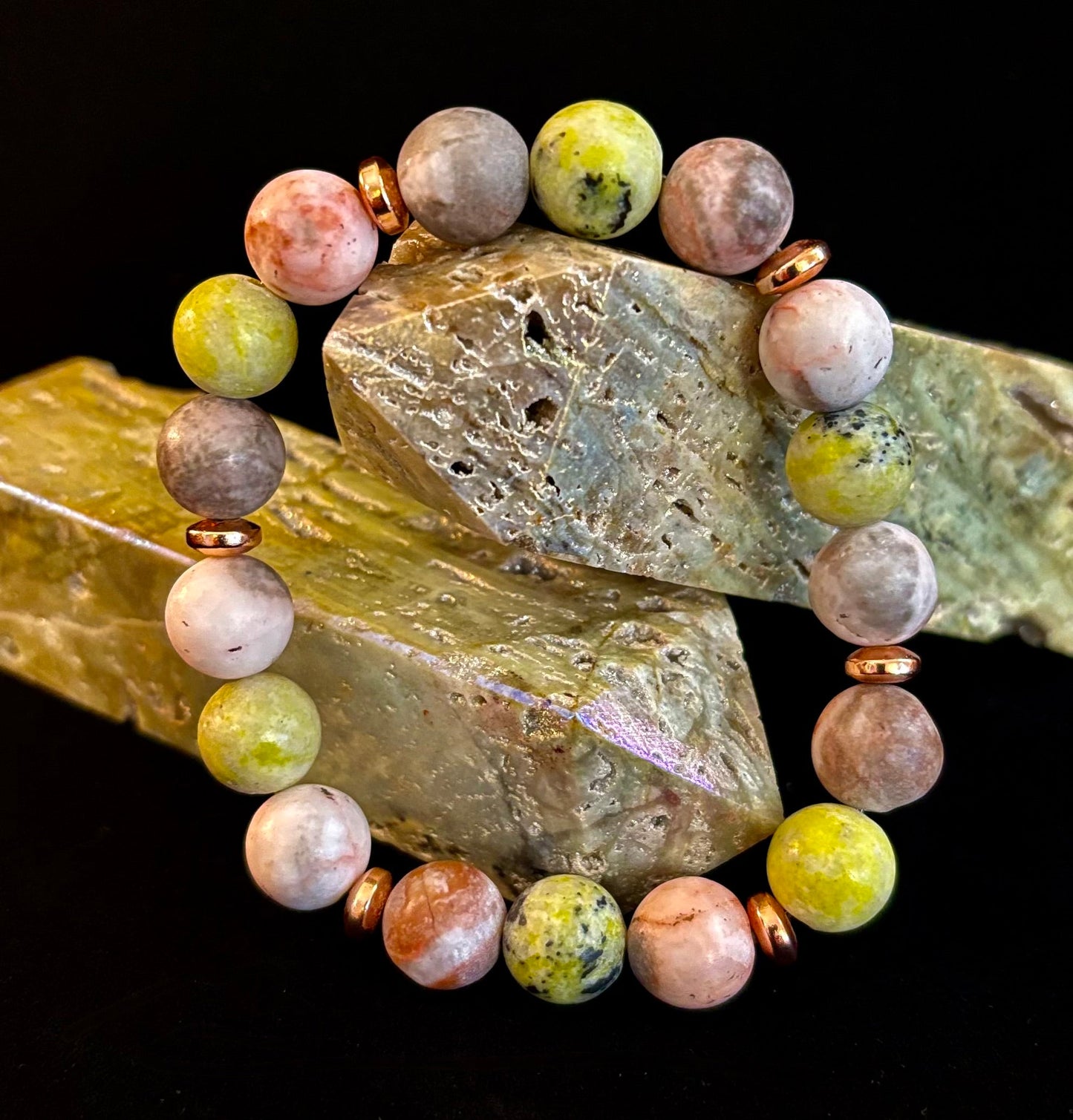 Pulsera de Jaspe Armonía Terrenal con Reiki – Cuentas de 10 mm para Enraizar y Equilibrar (Muñecas Medianas)