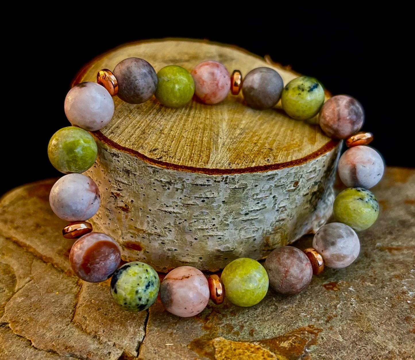 Pulsera de Jaspe Armonía Terrenal con Reiki – Cuentas de 10 mm para Enraizar y Equilibrar (Muñecas Medianas)