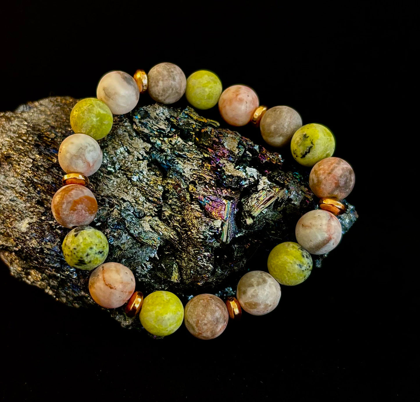 Pulsera de Jaspe Armonía Terrenal con Reiki – Cuentas de 10 mm para Enraizar y Equilibrar (Muñecas Medianas)