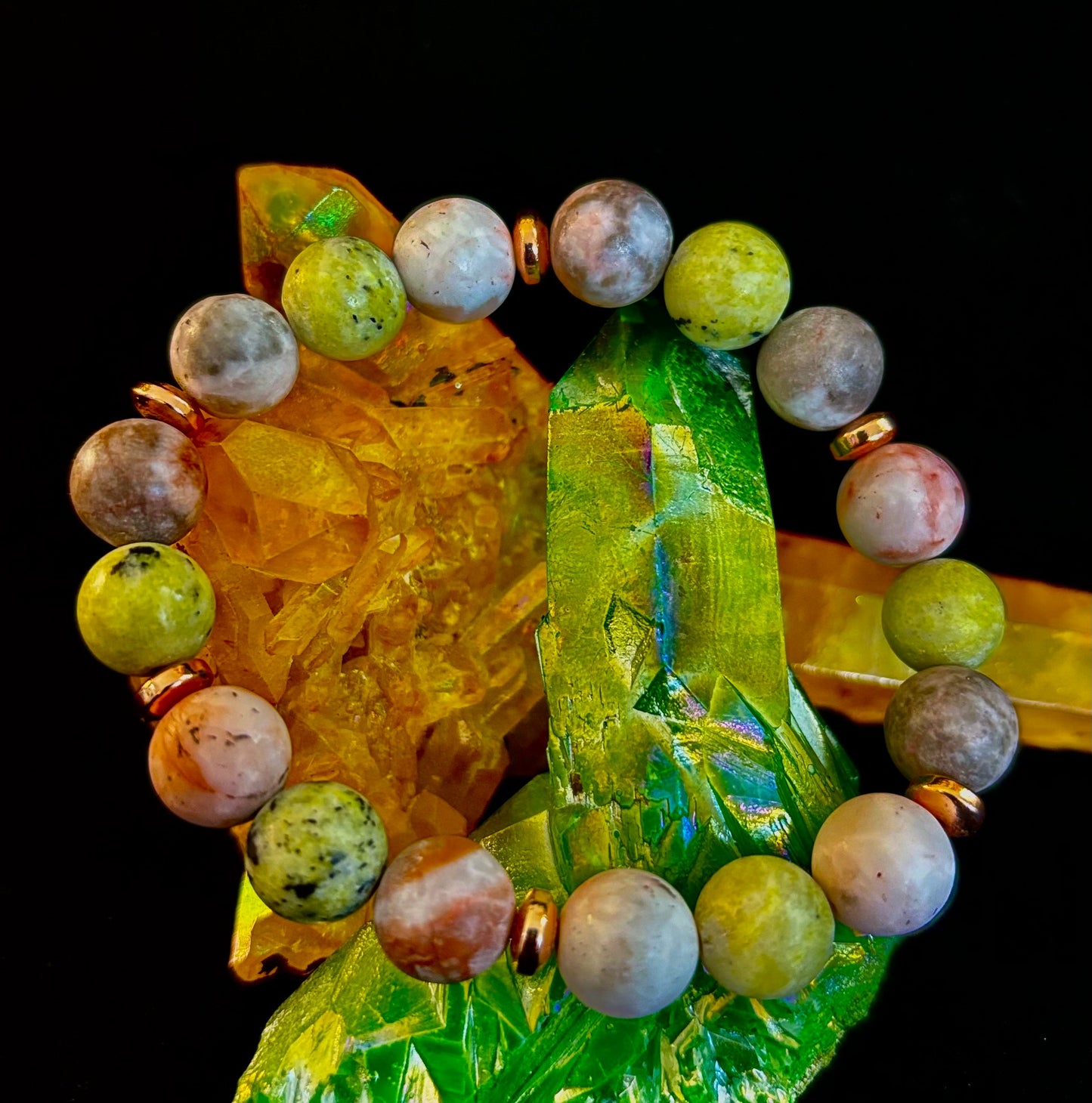 Pulsera de Jaspe Armonía Terrenal con Reiki – Cuentas de 10 mm para Enraizar y Equilibrar (Muñecas Medianas)
