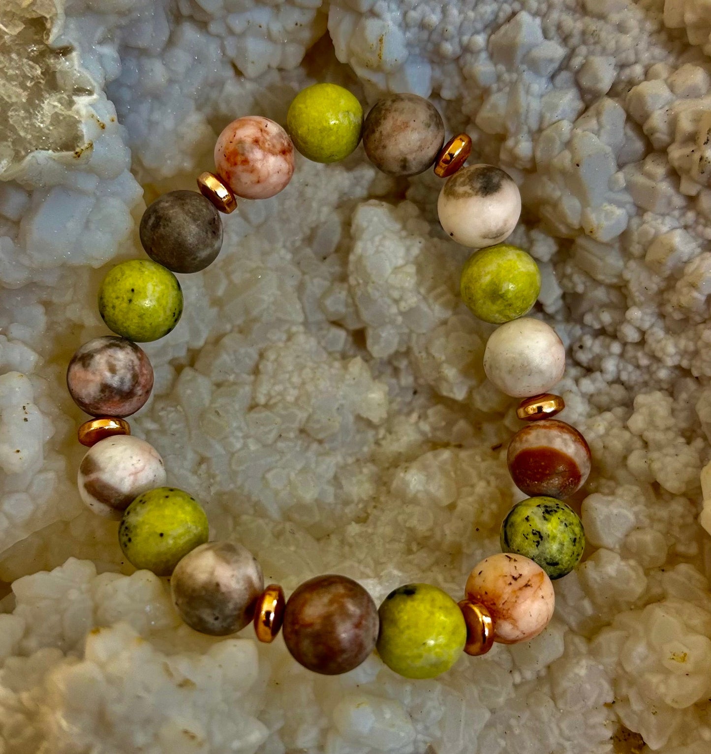 Pulsera de Jaspe Armonía Terrenal con Reiki – Cuentas de 10 mm para Enraizar y Equilibrar (Muñecas Medianas)
