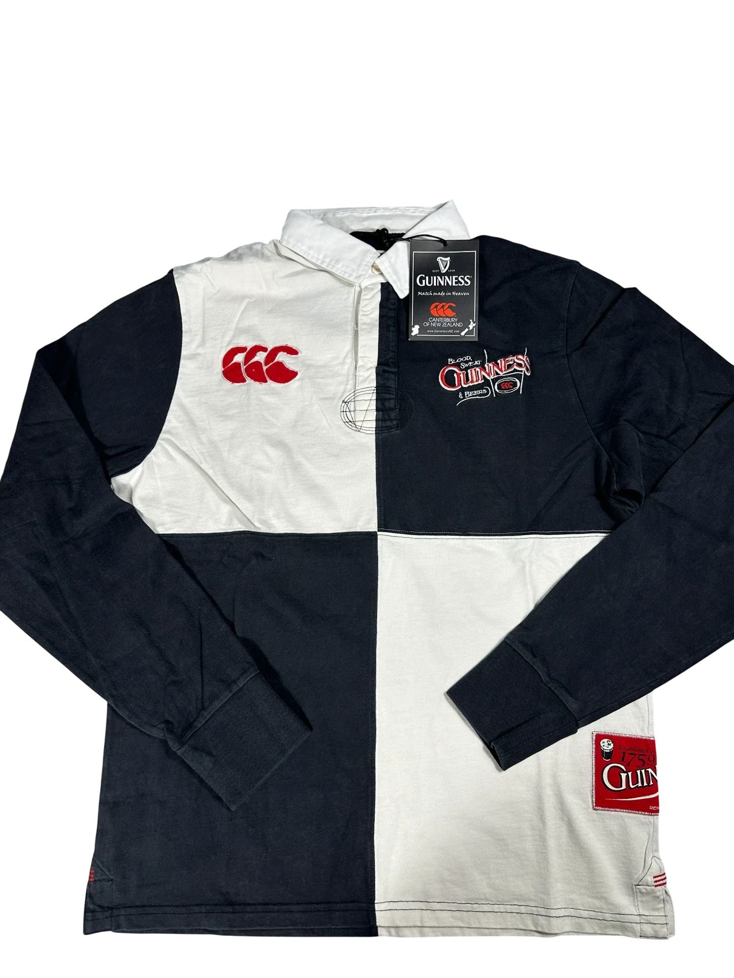 Guinness Checkered Canterbury Rugby Polo Shirt
