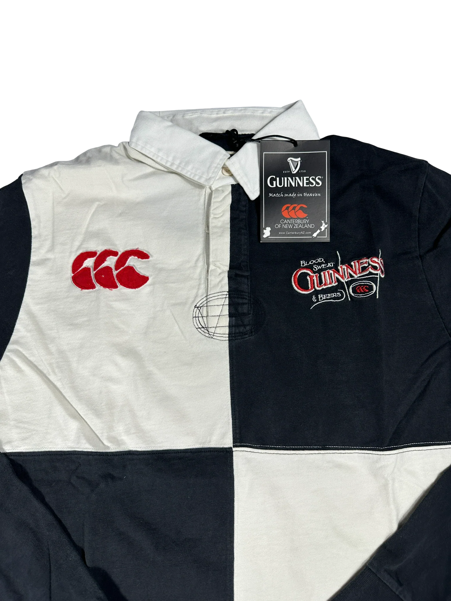 Guinness Checkered Canterbury Rugby Polo Shirt