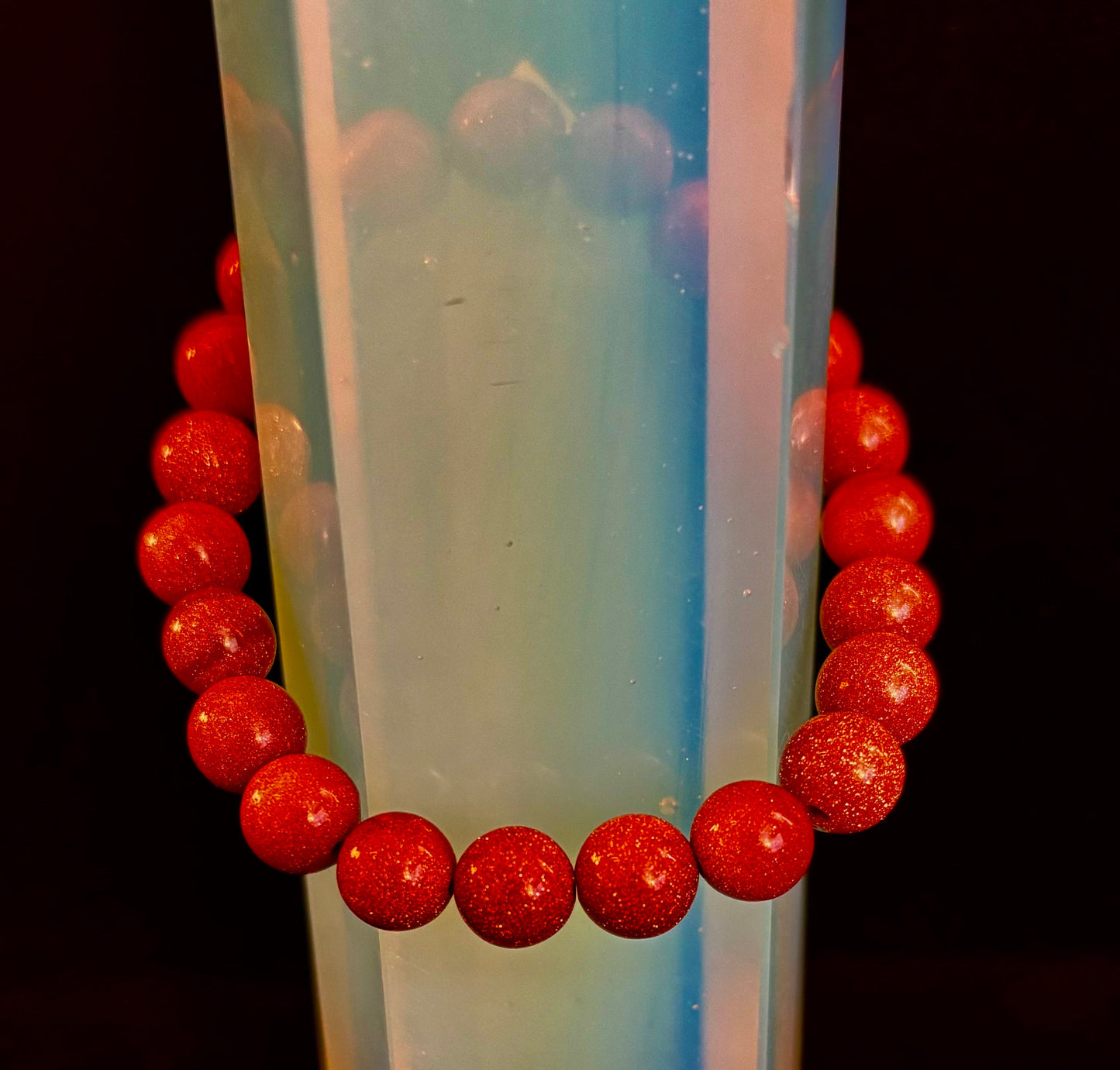 Pulsera de cuentas Goldstone – Confianza, ambición y energía positiva