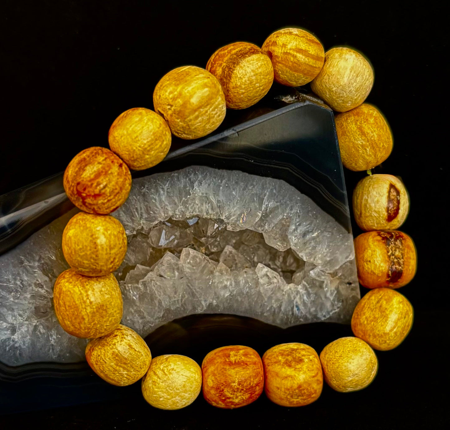 Pulsera de cuentas de Palo Santo – Energía limpiadora, calma y equilibrio enraizado