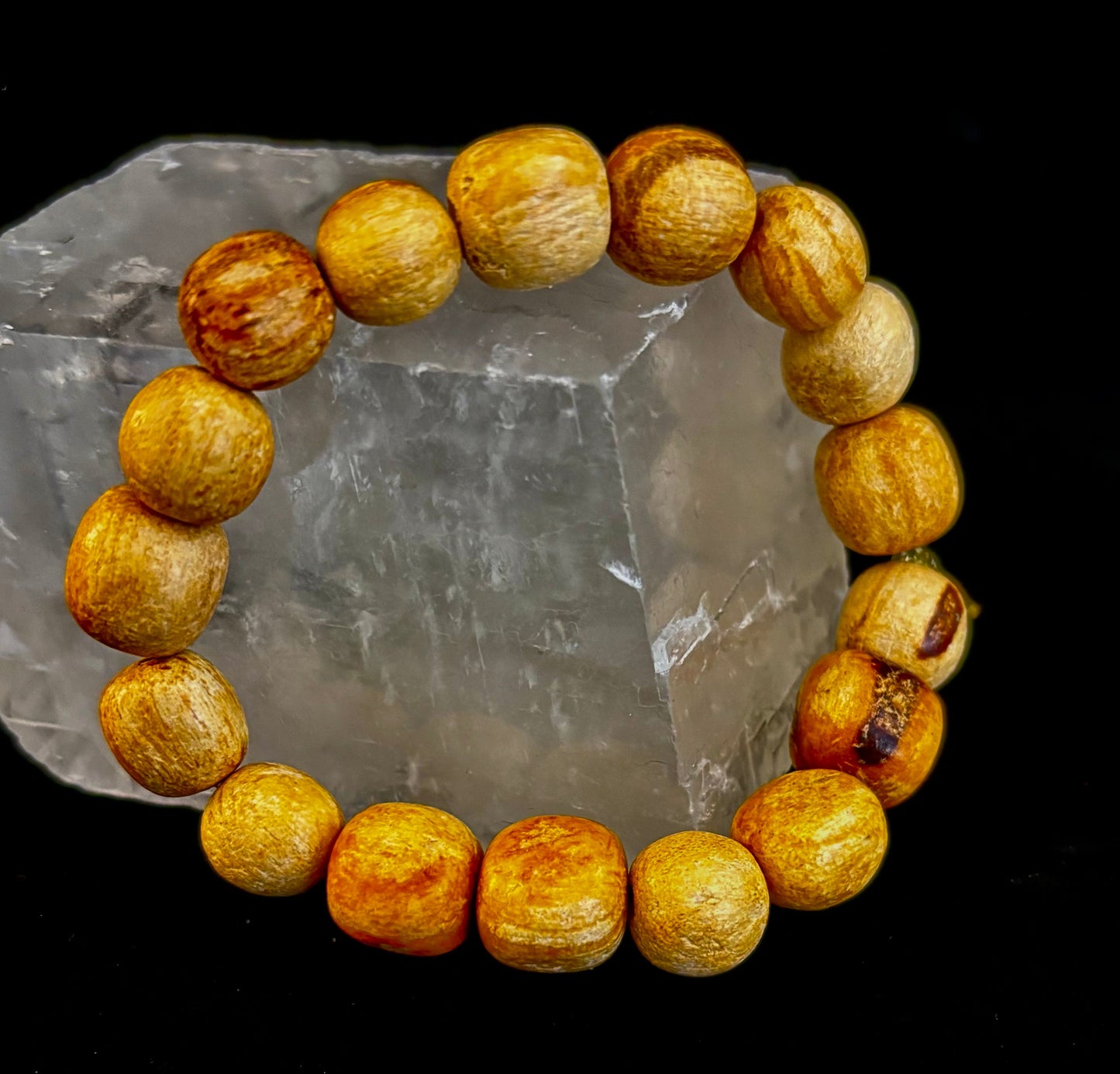 Pulsera de cuentas de Palo Santo – Energía limpiadora, calma y equilibrio enraizado