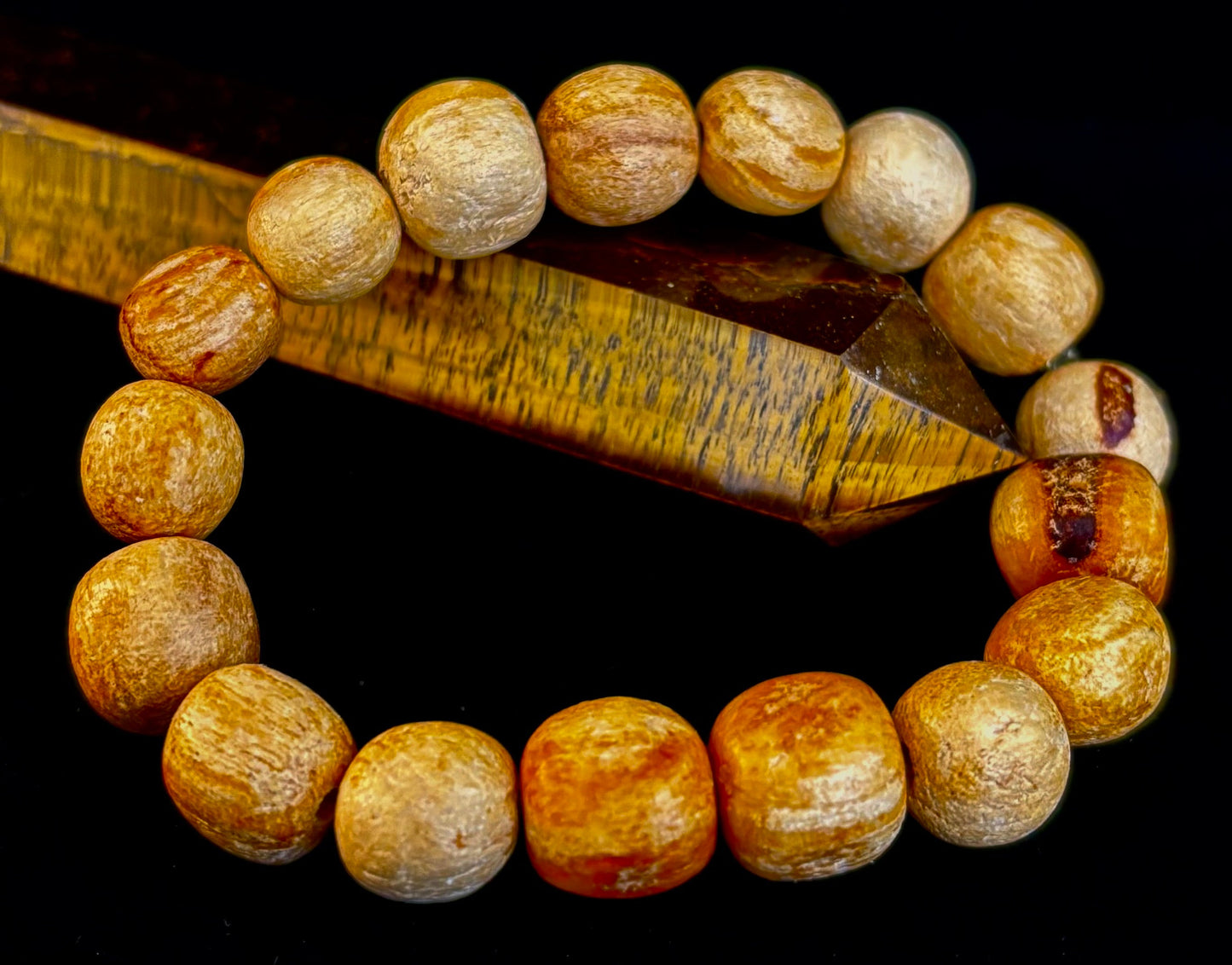 Pulsera de cuentas de Palo Santo – Energía limpiadora, calma y equilibrio enraizado