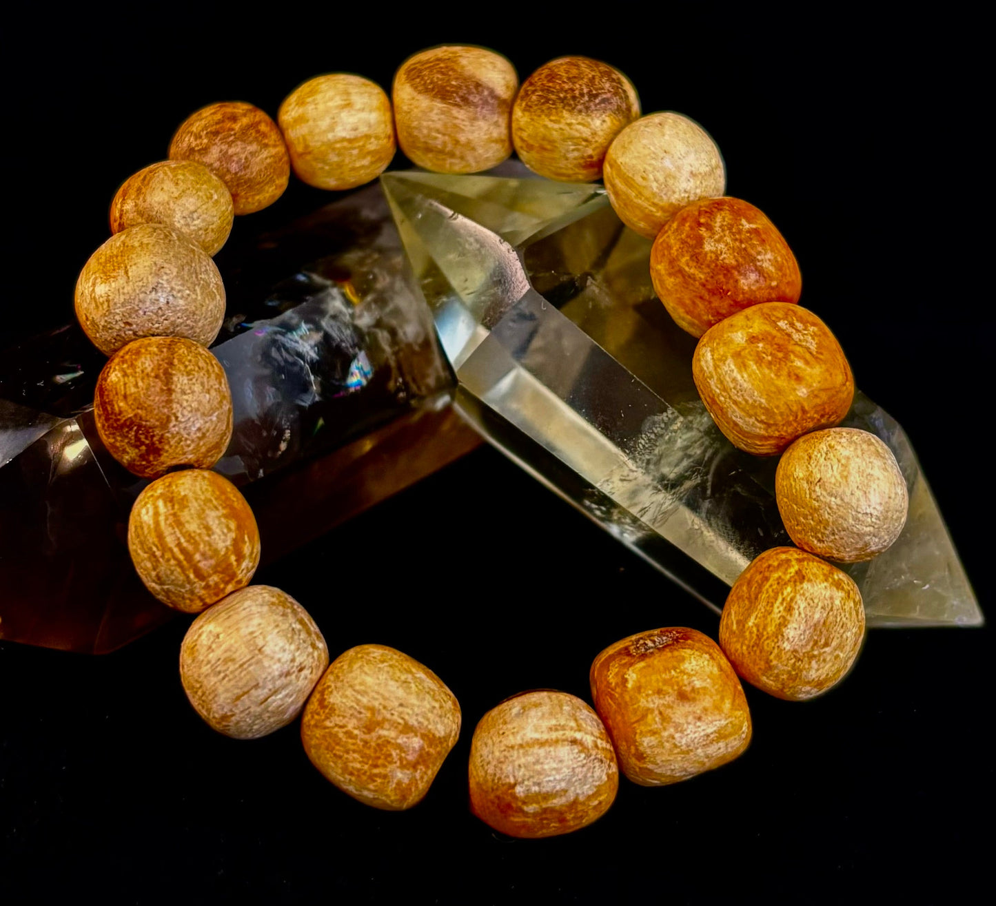Pulsera de cuentas de Palo Santo – Energía limpiadora, calma y equilibrio enraizado