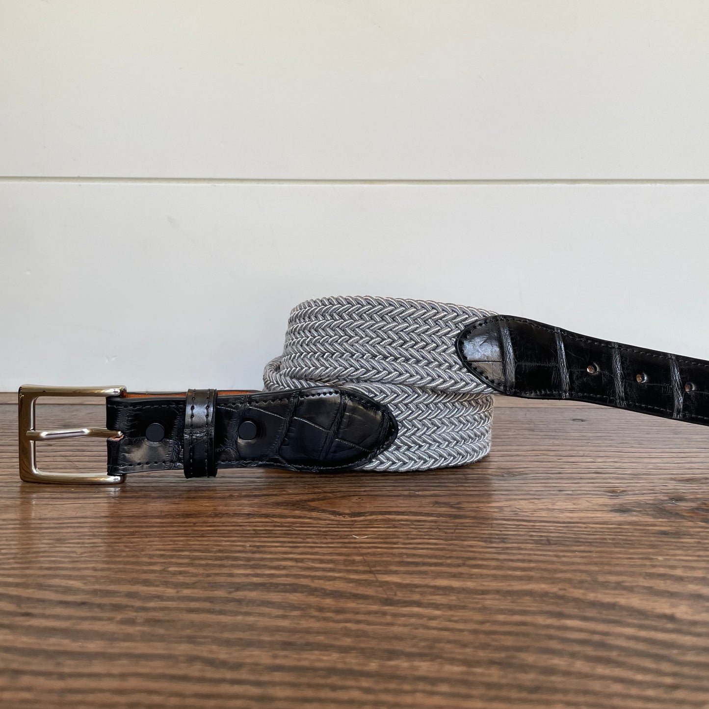 The Stretch Belt, Grey & White