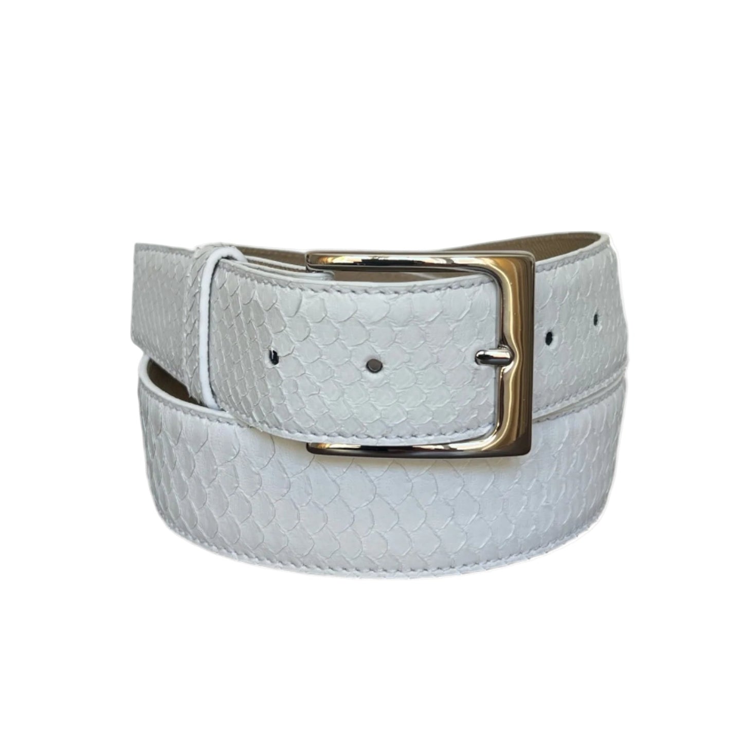 Full Skin Belt, White Python