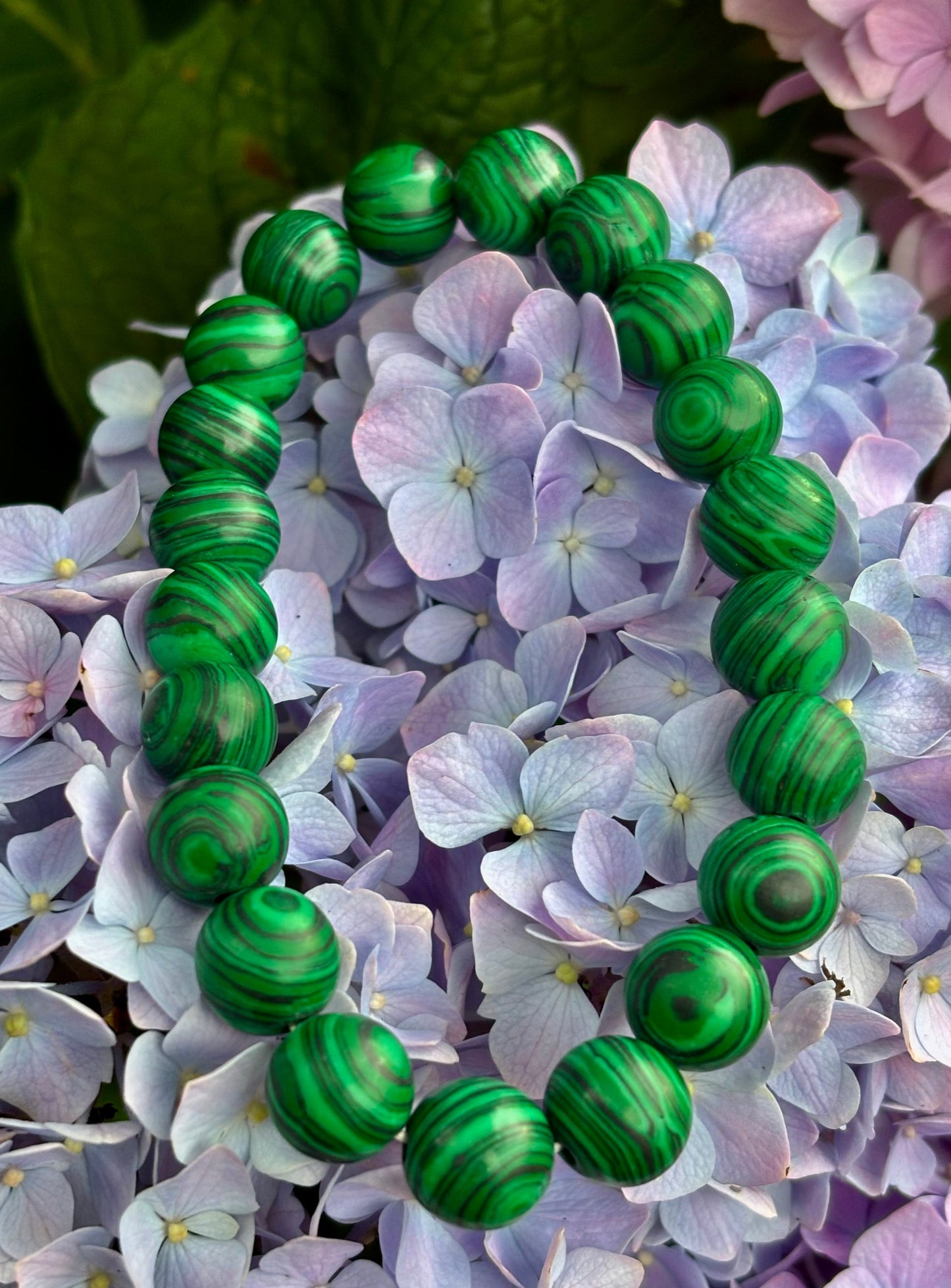Pulsera de Cuentas de Malaquita – Transformación y Protección