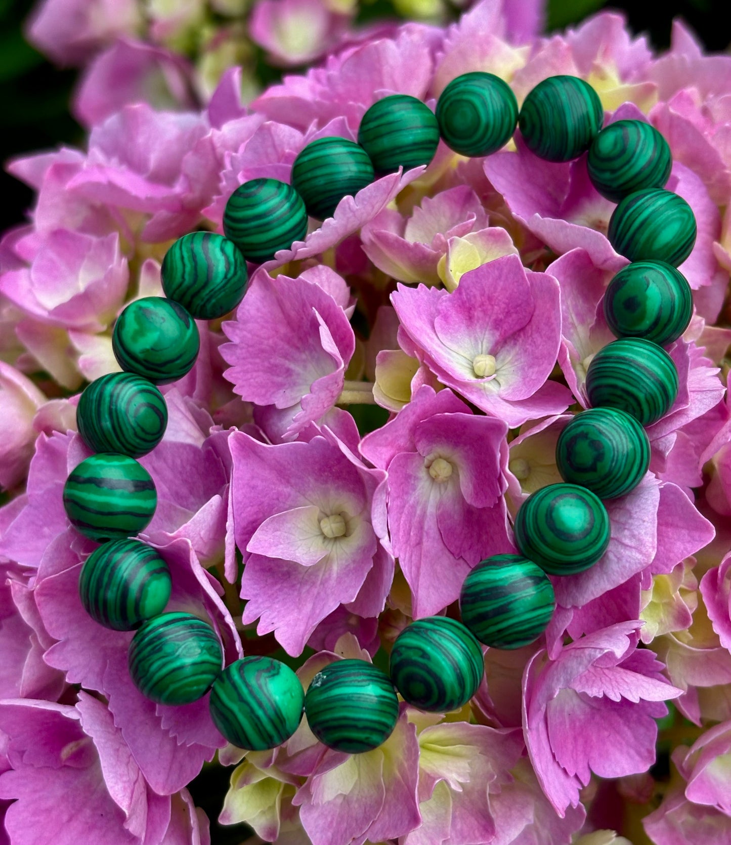 Pulsera de Cuentas de Malaquita – Transformación y Protección