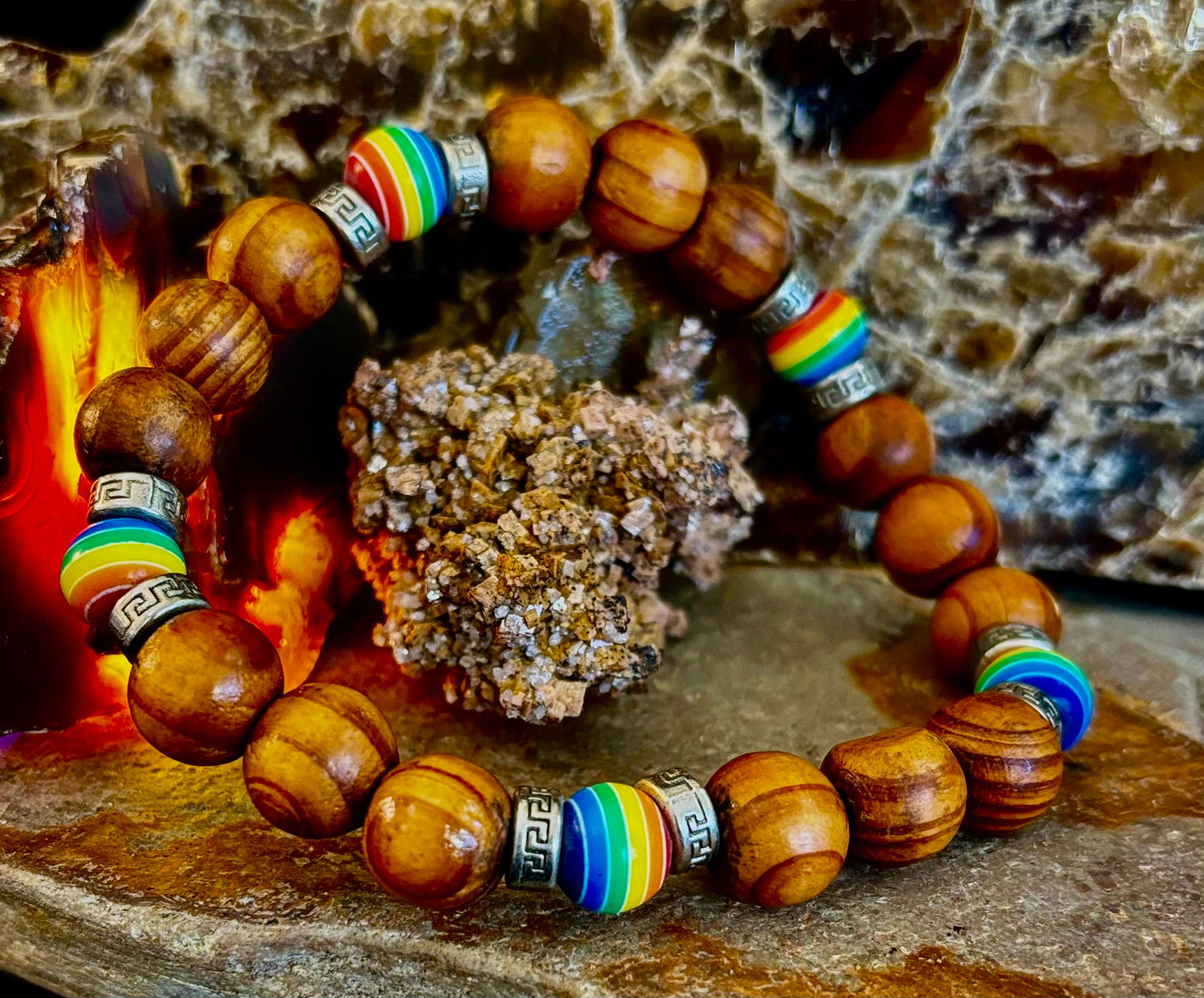 Madera de Palma de Coco con Cuenta de Orgullo - 8"-8.5" - Muñecas Grandes y XL