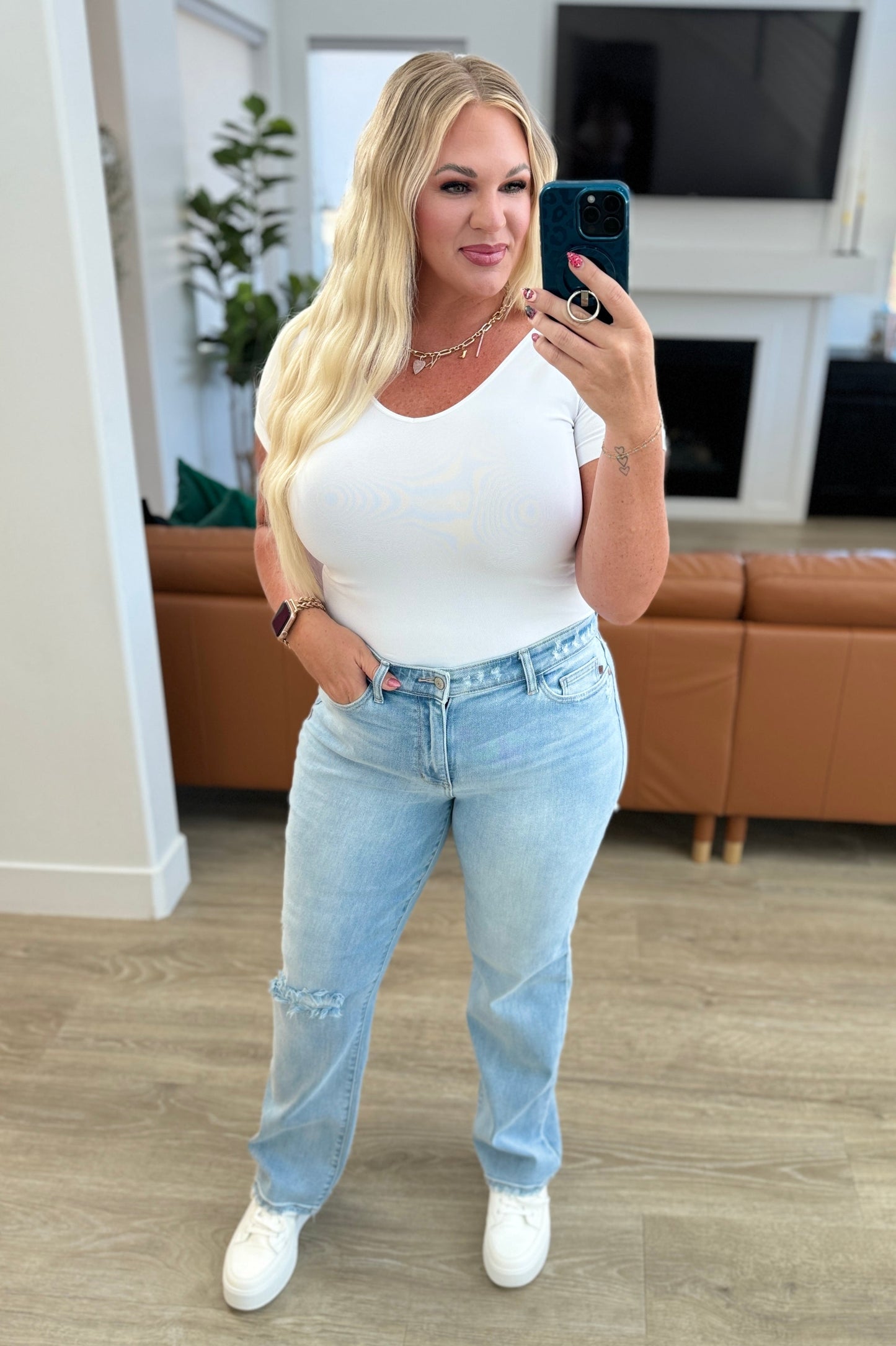 Jeans rectos Parker High Rise estilo años 90
