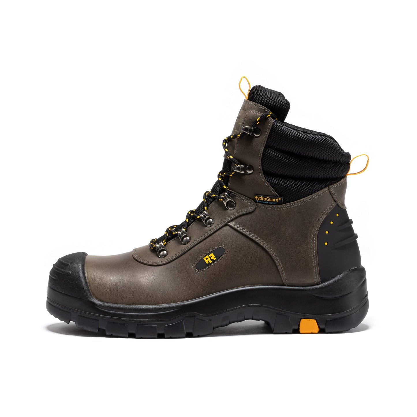 Botas de trabajo de cuero ROCKROOSTER Woodland Rust de 6 pulgadas, impermeables, con puntera de seguridad de material compuesto AK665