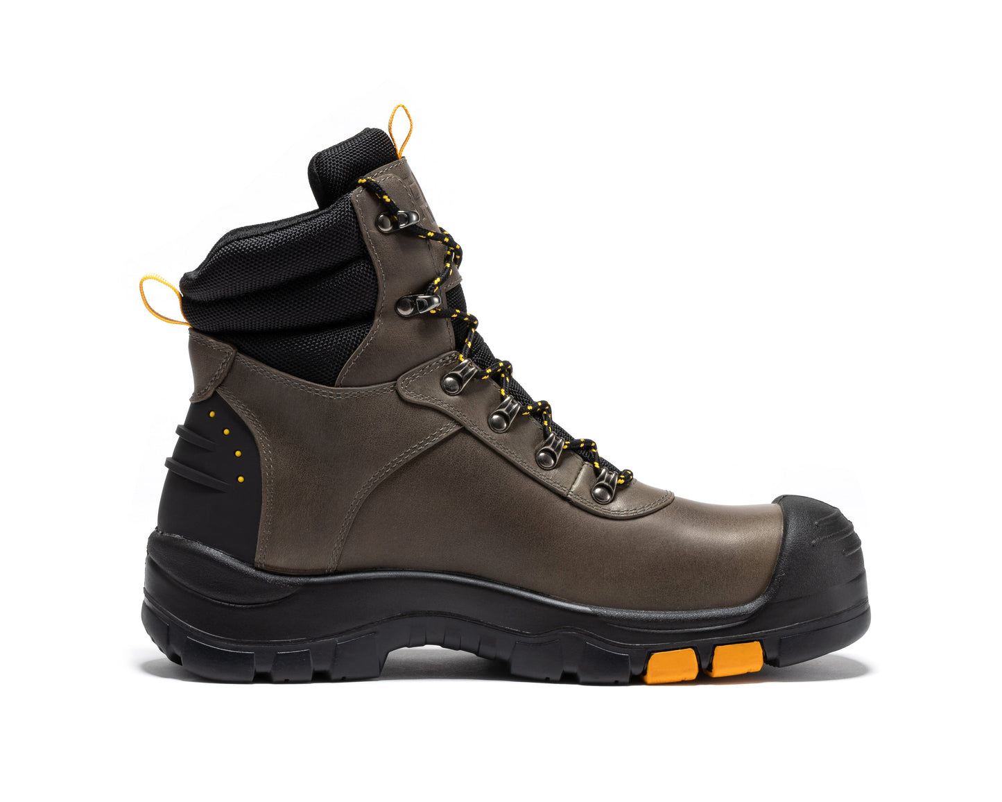 Botas de trabajo de cuero ROCKROOSTER Woodland Rust de 6 pulgadas, impermeables, con puntera de seguridad de material compuesto AK665