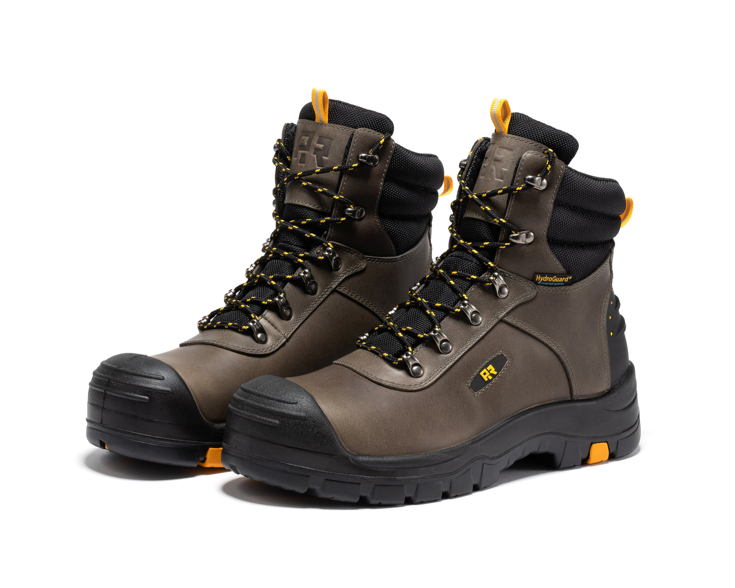Botas de trabajo de cuero ROCKROOSTER Woodland Rust de 6 pulgadas, impermeables, con puntera de seguridad de material compuesto AK665