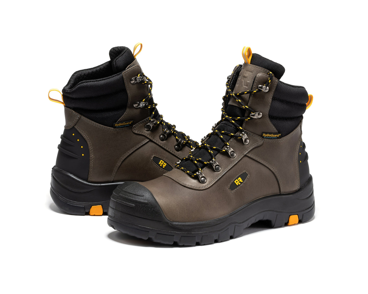 Botas de trabajo de cuero ROCKROOSTER Woodland Rust de 6 pulgadas, impermeables, con puntera de seguridad de material compuesto AK665