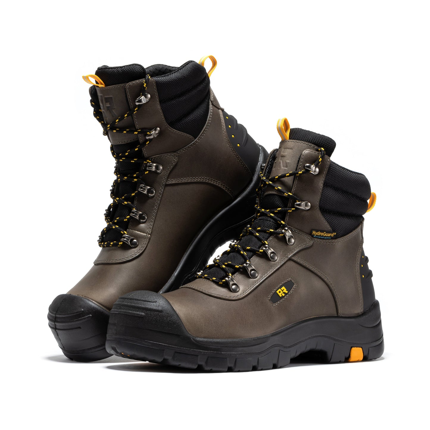 Botas de trabajo de cuero ROCKROOSTER Woodland Rust de 6 pulgadas, impermeables, con puntera de seguridad de material compuesto AK665