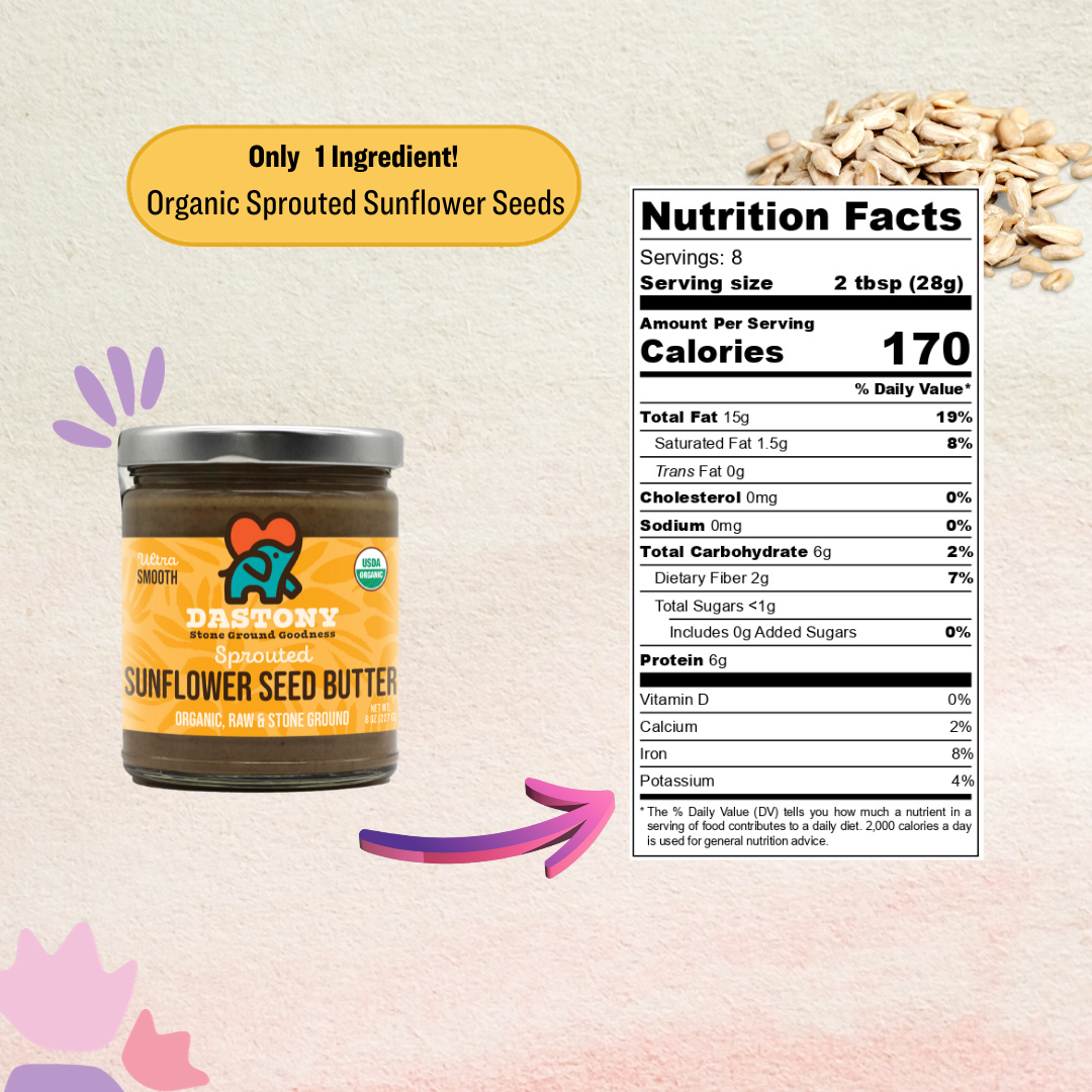 Organic Raw Sprouted Sunflower Seed Butter