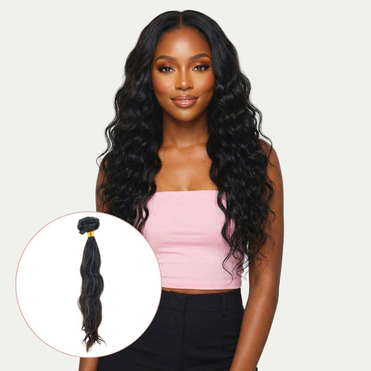 Extensiones de Cabello Rizado Natural Indiano Negro 100% Humano con Clip