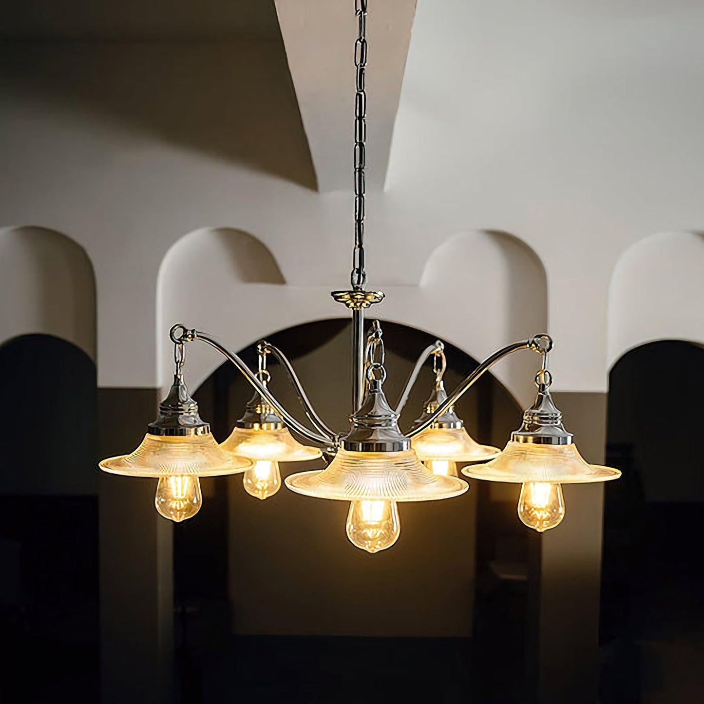 Candelabro de cristal rústico