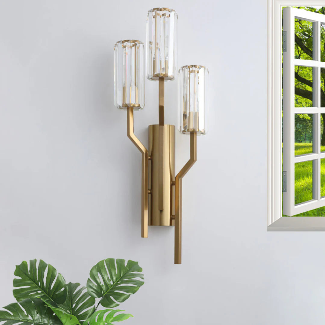 Lámpara de pared Irlin Trio Crystal